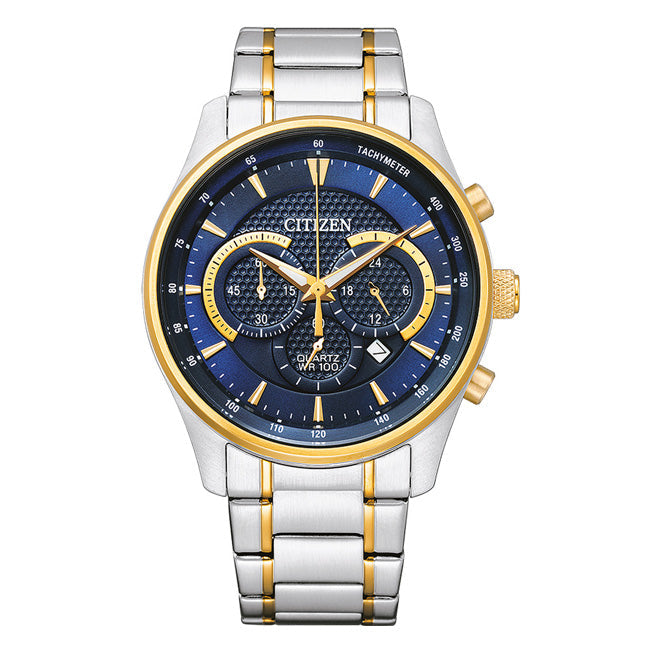 Citizen Men's Watch Chronograph Blue Two-Tone AN8194-51L-GR8 Sunglasses
