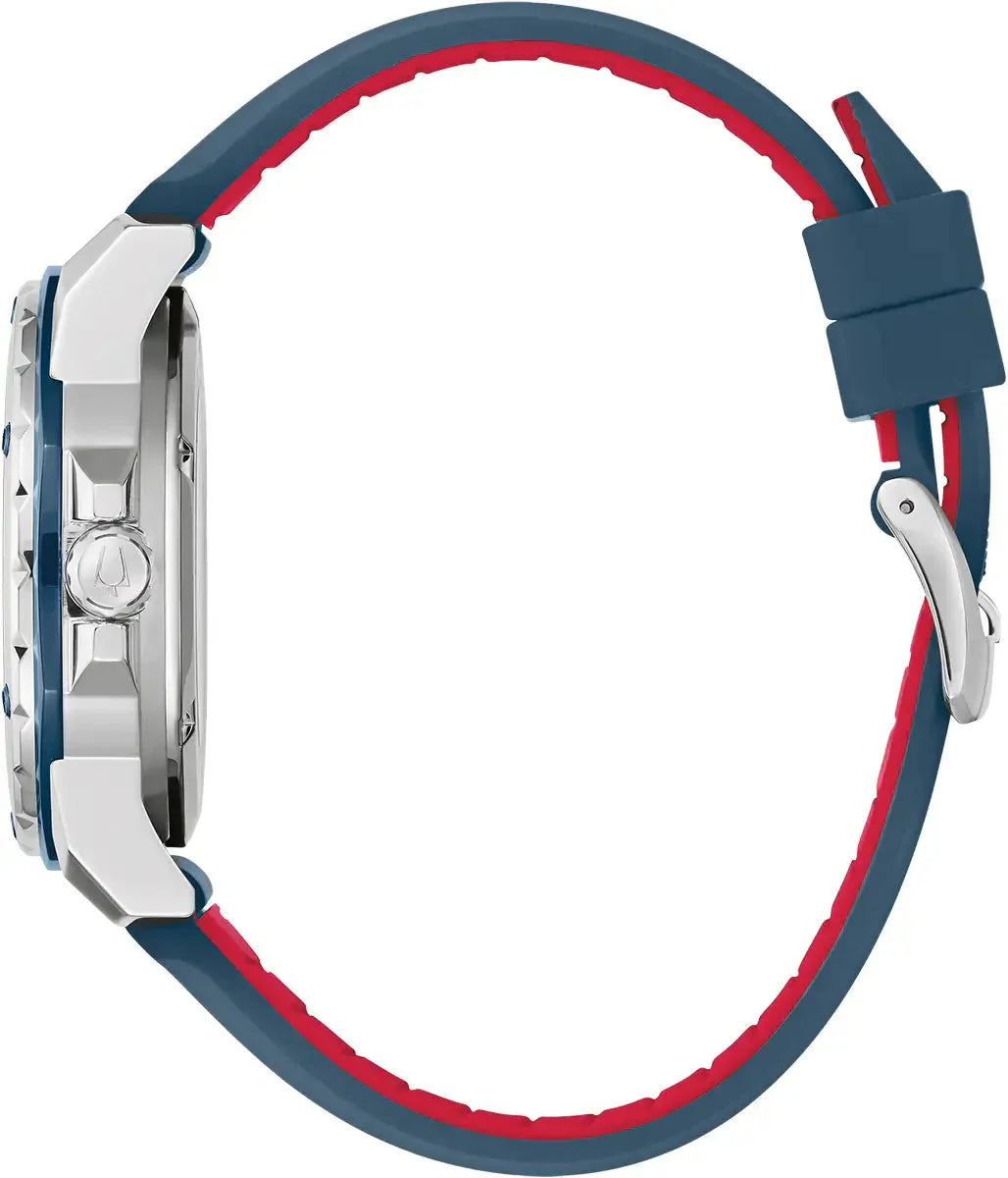 Bulova Marine Star Auto Men's Blue Watch 98A282-GR8 Sunglasses