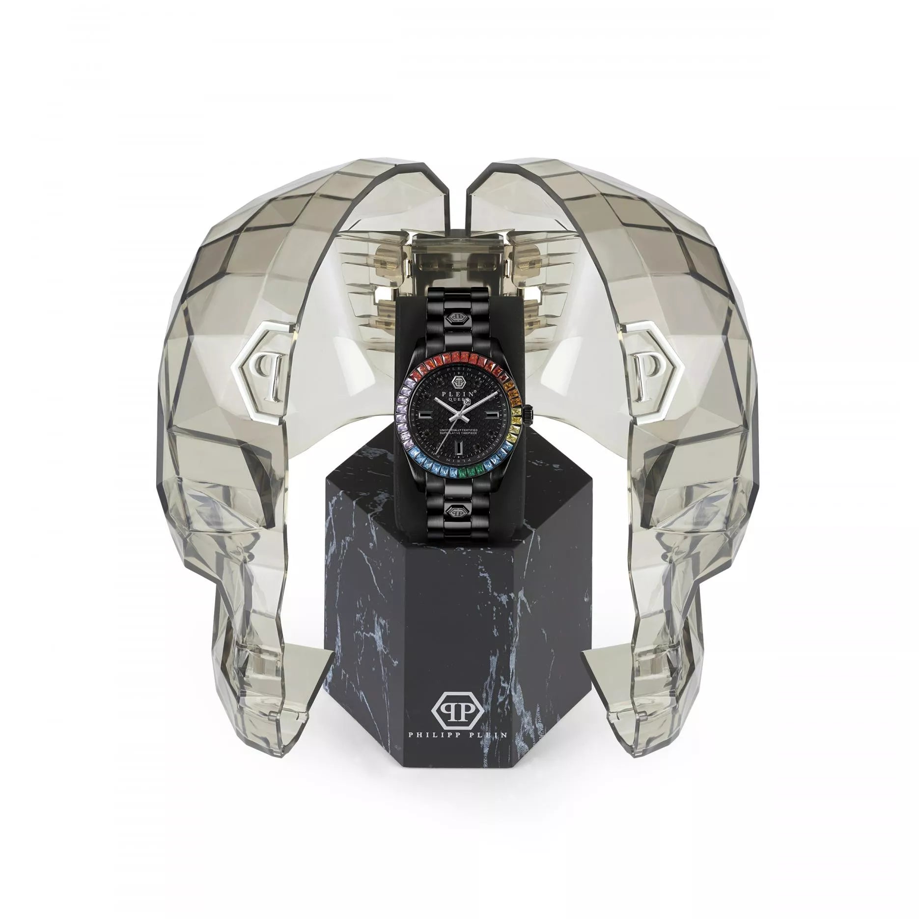 Philipp Plein Ladies Watch 36mm Queen Black Rainbow PWDAA0921-GR8 Sunglasses