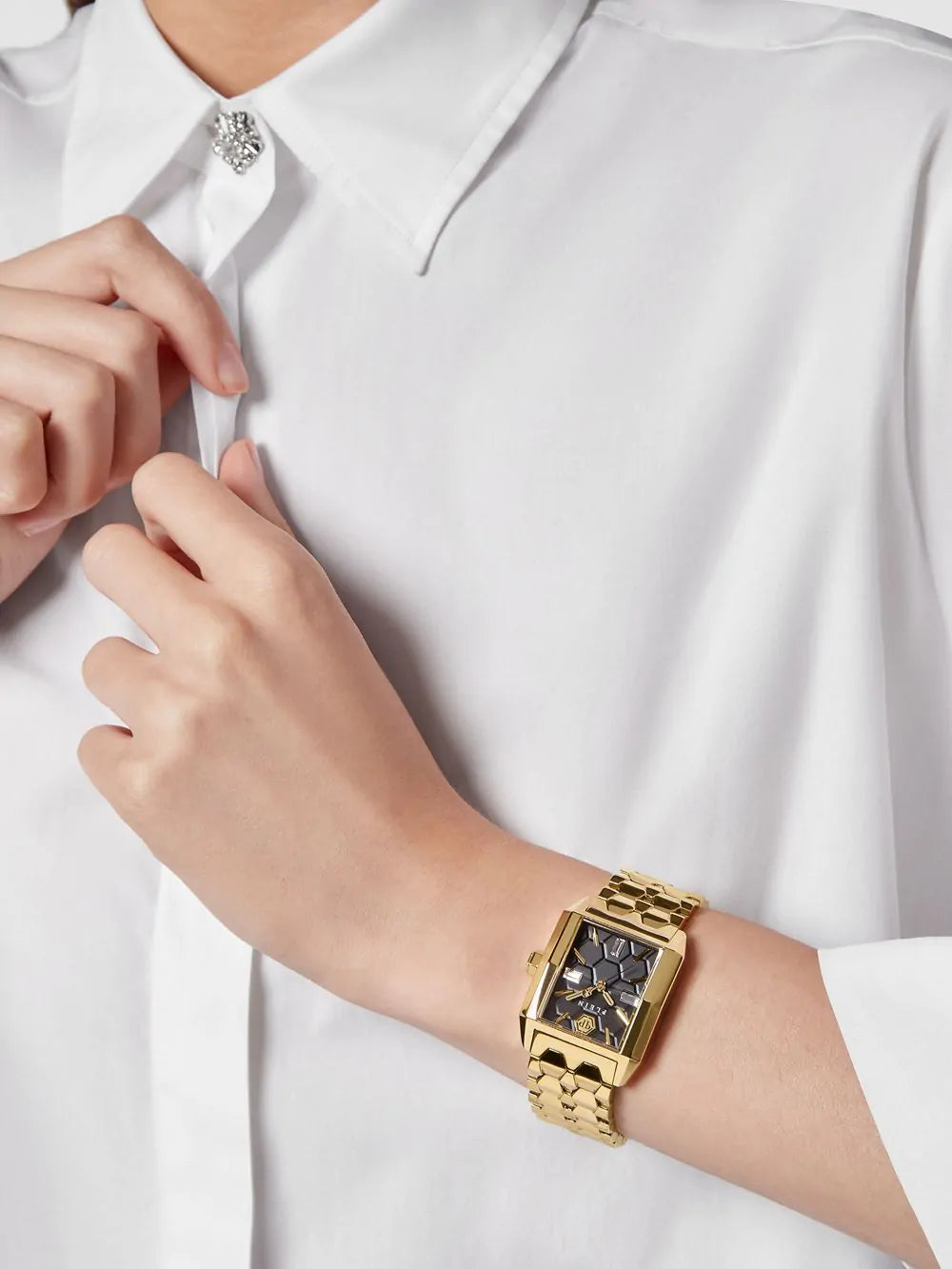 Philipp Plein Ladies Watch Offshore Square Black Gold PWMAA0622-GR8 Sunglasses