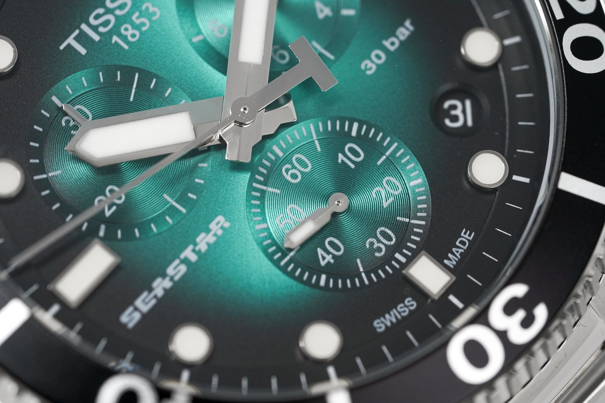 Tissot Chronograph Watch SEASTAR 1000 Green T1204171109101-GR8 Sunglasses