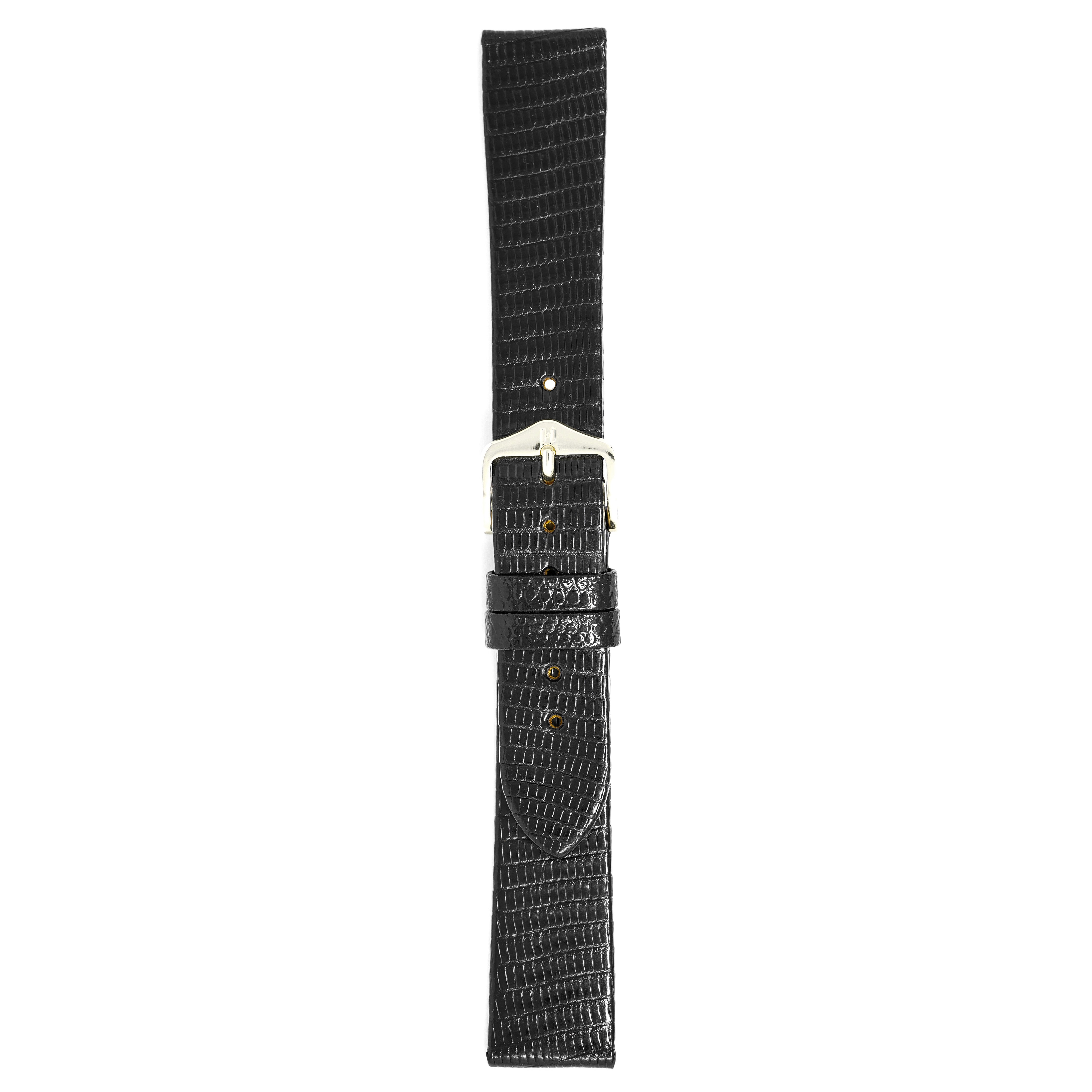 Hirsch Watch Lizard 18mm Long Black Leather Strap-GR8 Sunglasses