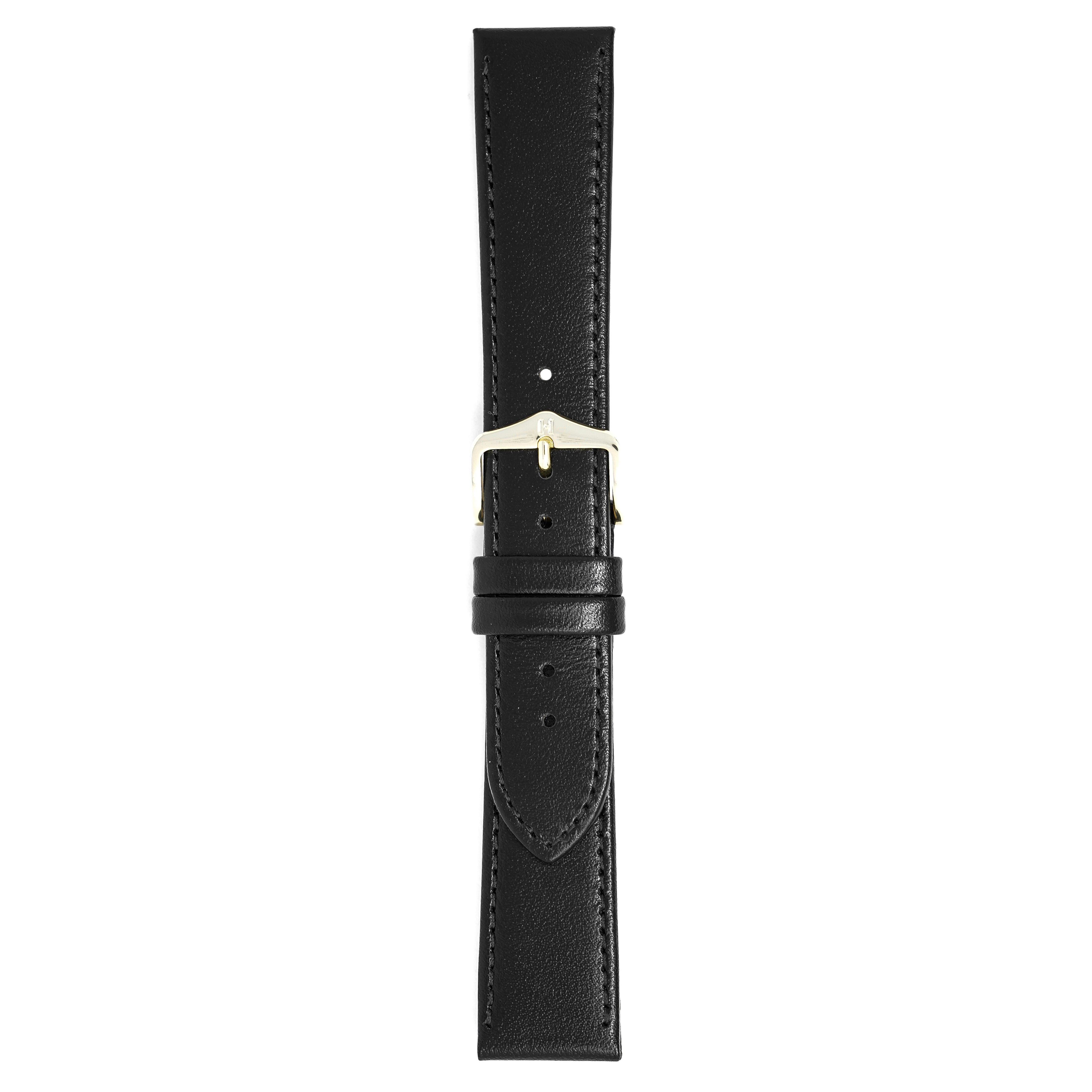 Hirsch Watch Osiris 20mm Long Black Leather Strap-GR8 Sunglasses