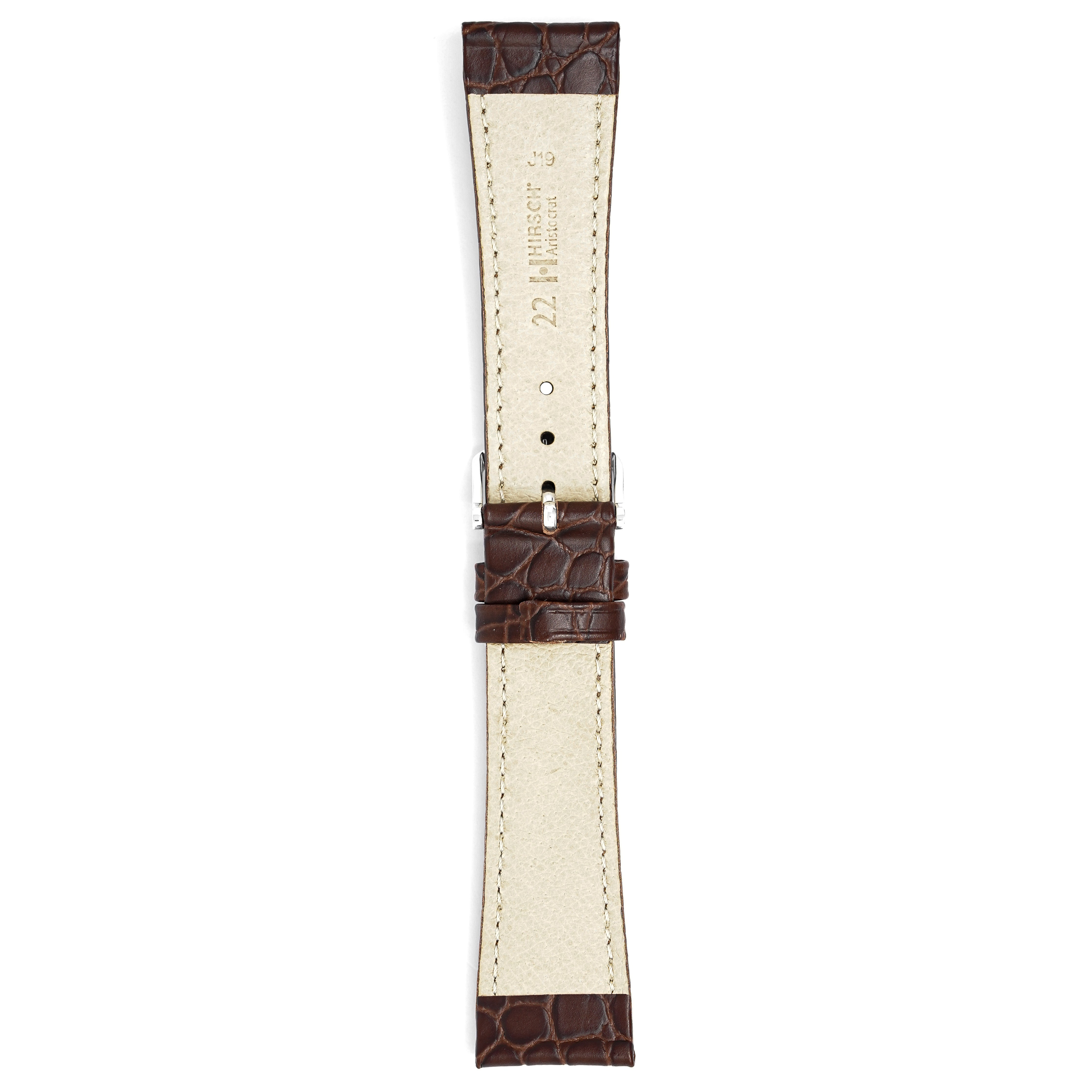 Hirsch Watch Aristocrat 22mm Long Dark Brown Leather Strap-GR8 Sunglasses