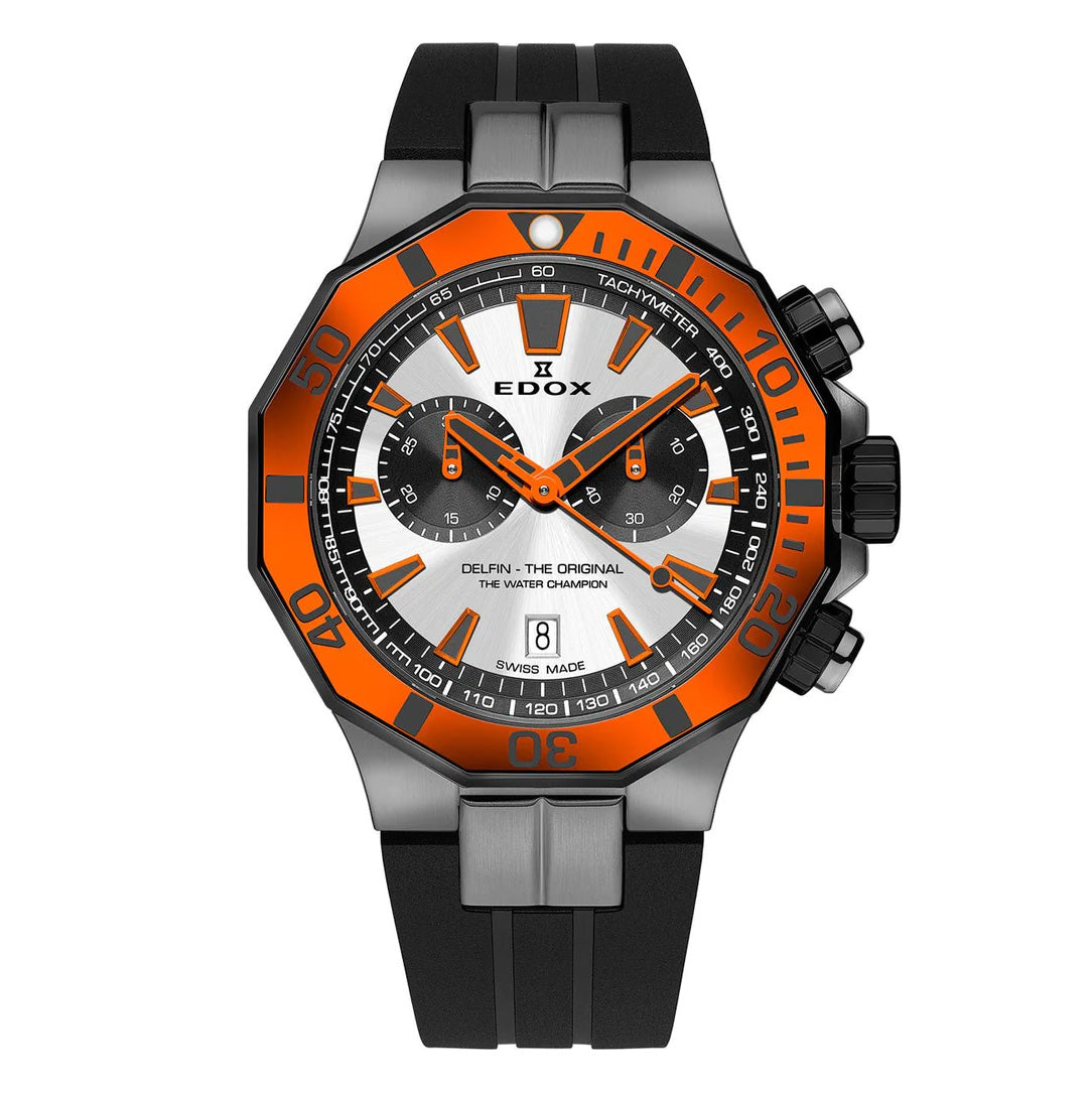 Edox Men's Watch Delfin The Original Chronograph Orange 10112-37GNOCA-ANO-GR8 Sunglasses