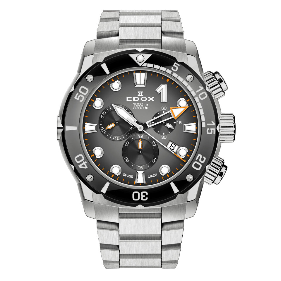 Edox Men's Watch CO-1 Chronograph Black Titanium 10242-TINM-GIDNO-GR8 Sunglasses