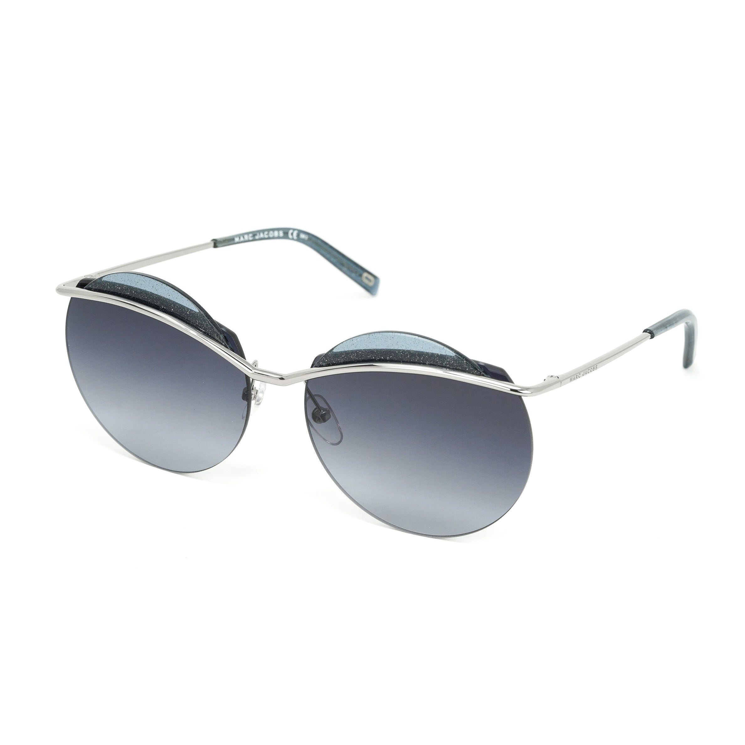 Marc Jacobs Women's Round Sunglasses Ruthenium Grey MARC 102/S 6LB-GR8 Sunglasses