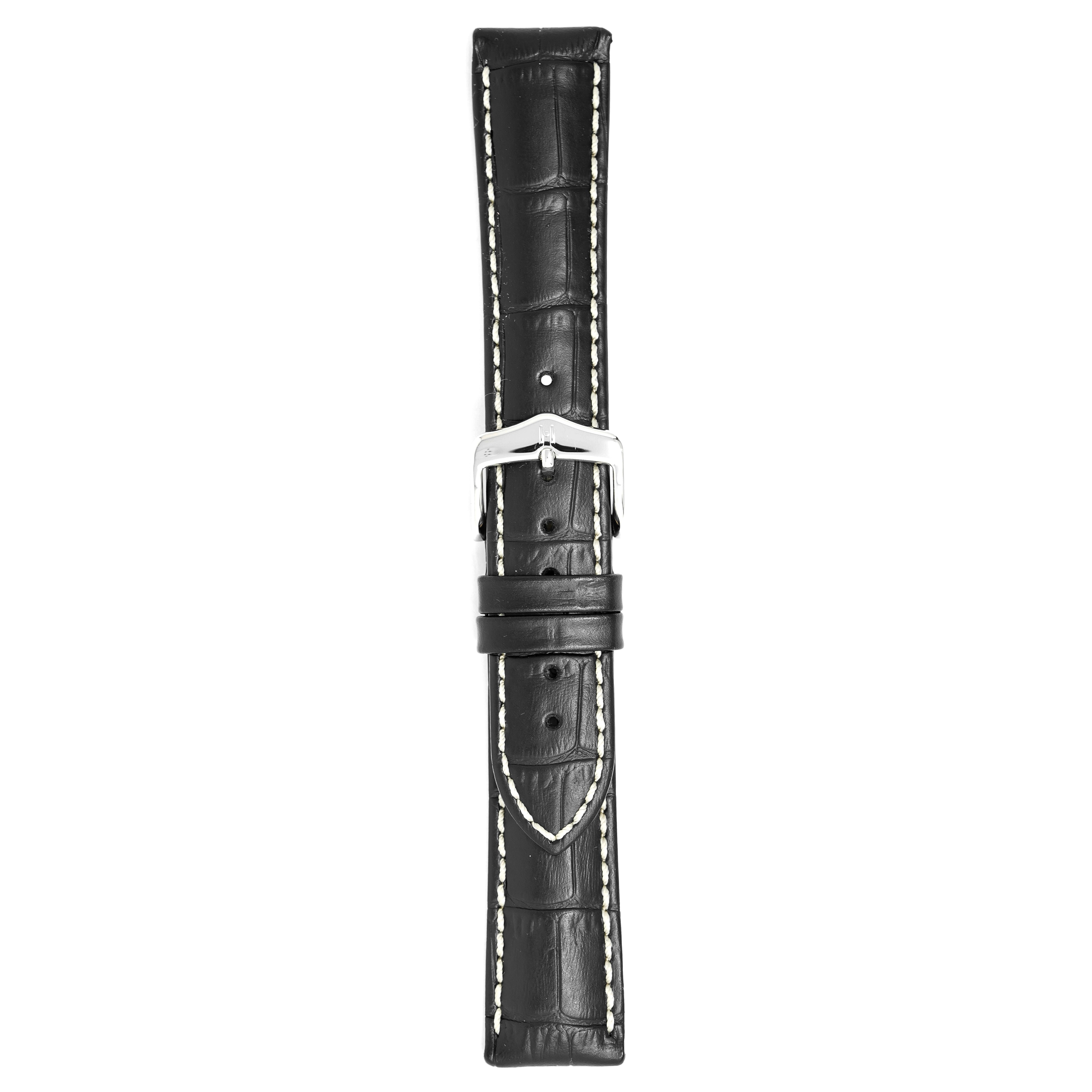 Hirsch Watch Modena 20mm Long Black Leather Strap-GR8 Sunglasses