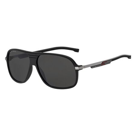 Boss by BOSS Men's Sunglasses Pilot Black/Grey 1200/N/S TI7 63-GR8 Sunglasses