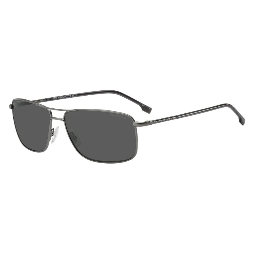 Boss by BOSS Men's Sunglasses Browline Matte Ruthenium/Grey 1227/U/S R80/M9-GR8 Sunglasses