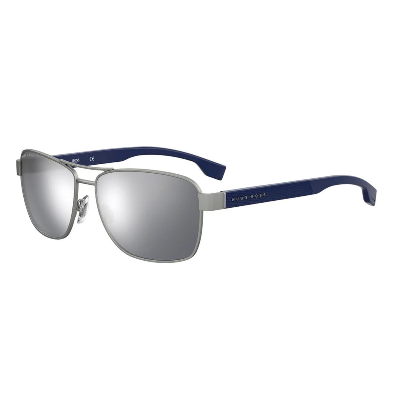 Boss by BOSS Men's Sunglasses Browline Blue/Silver 1240/S 9T9/T4 60-GR8 Sunglasses