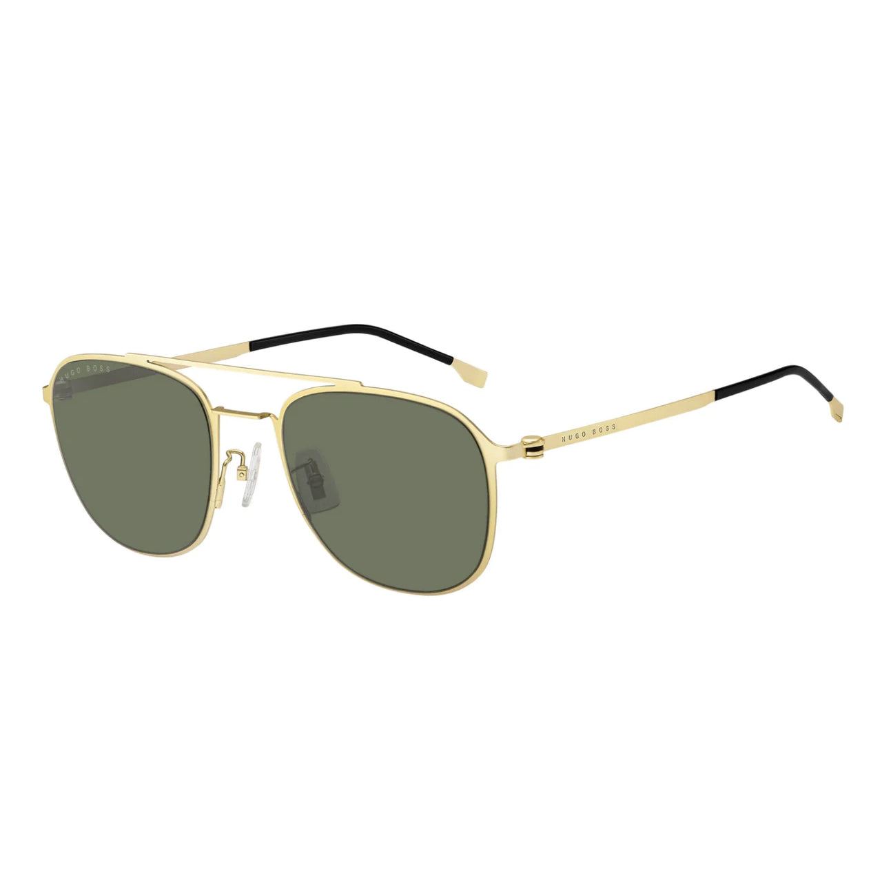 Boss by BOSS Men's Sunglasses Square Browline Gold/Green 1349/F/S AOZ QT-GR8 Sunglasses