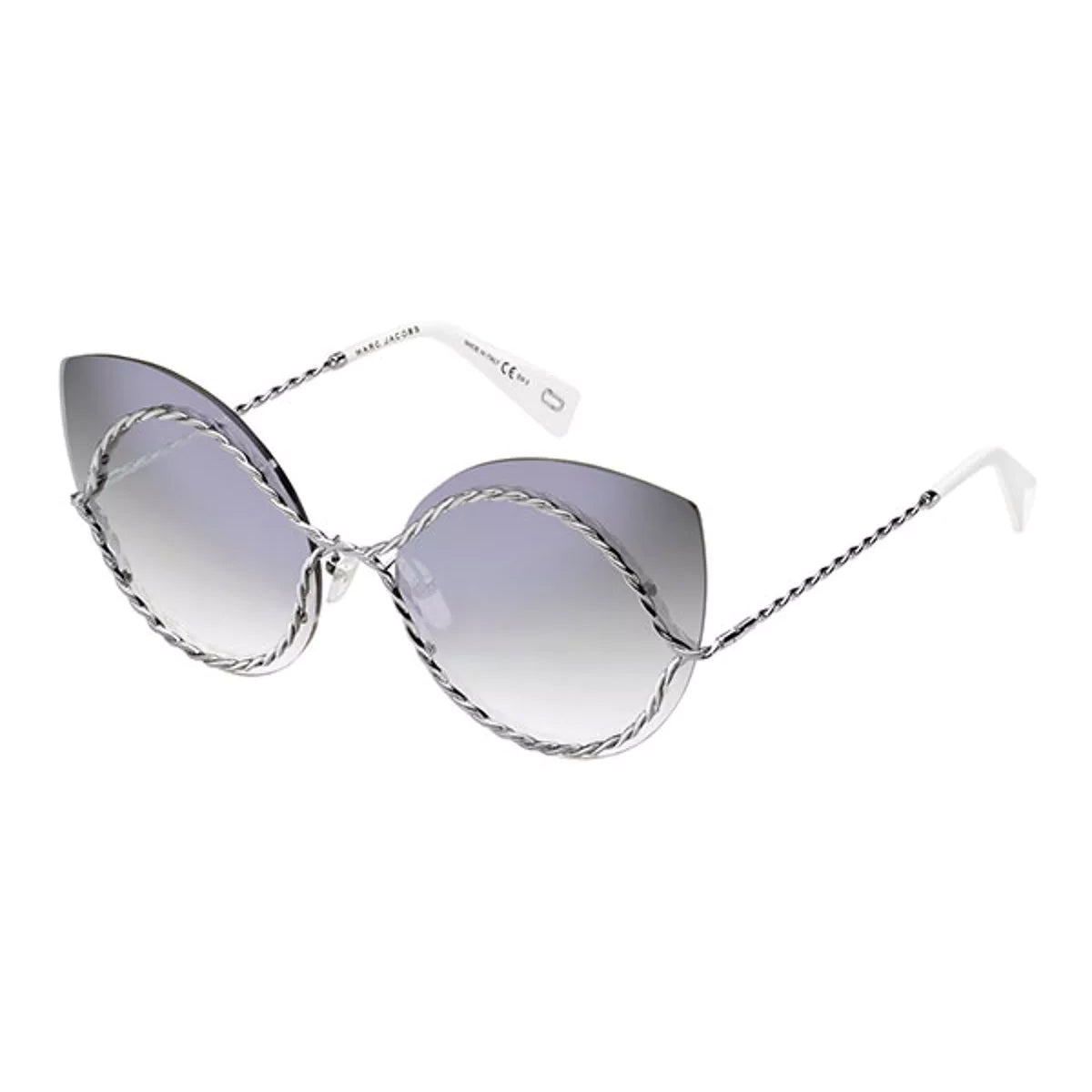 Marc Jacobs Women's Cat Eye Sunglasses Rimless Gradient Grey MARC 161/S 6LB-GR8 Sunglasses