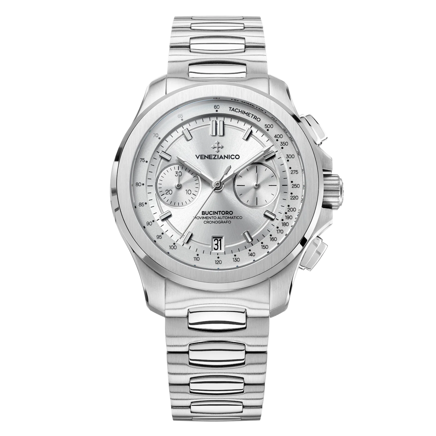 Venezianico Automatic Chronograph Watch Bucintoro 40mm Silver 8221503C-GR8 Sunglasses
