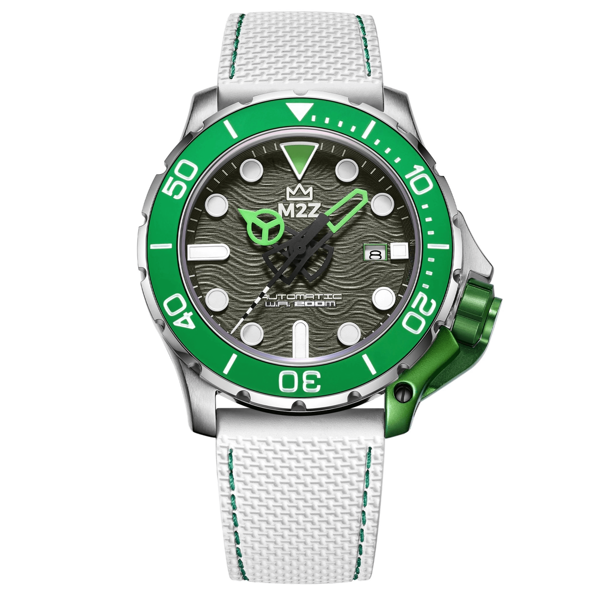 M2Z Men's Watch Diver 200 Green 200-001-GR8 Sunglasses