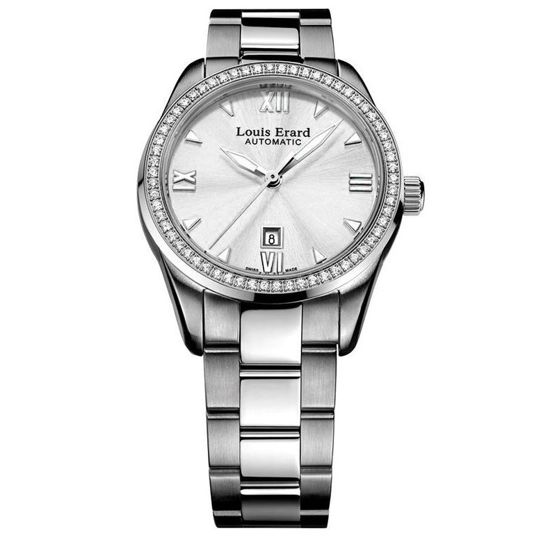 Louis Erard Ladies Diamond Watch Automatic Excellence White Mother