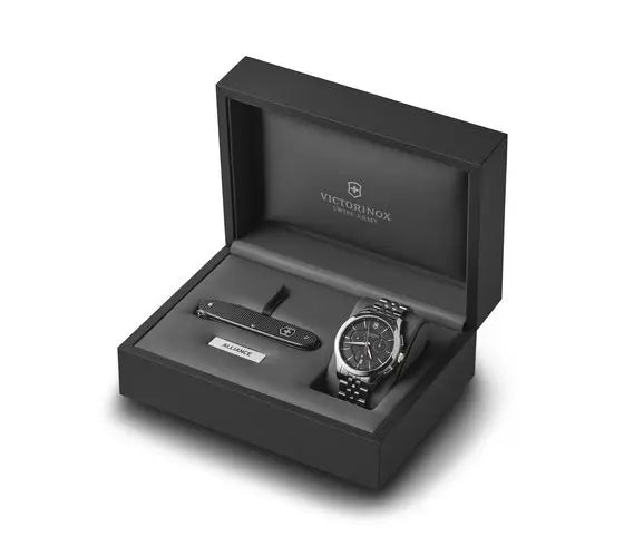 Victorinox Men's Watch Chronograph Black Dial Stainless Steel 241745.1-GR8 Sunglasses