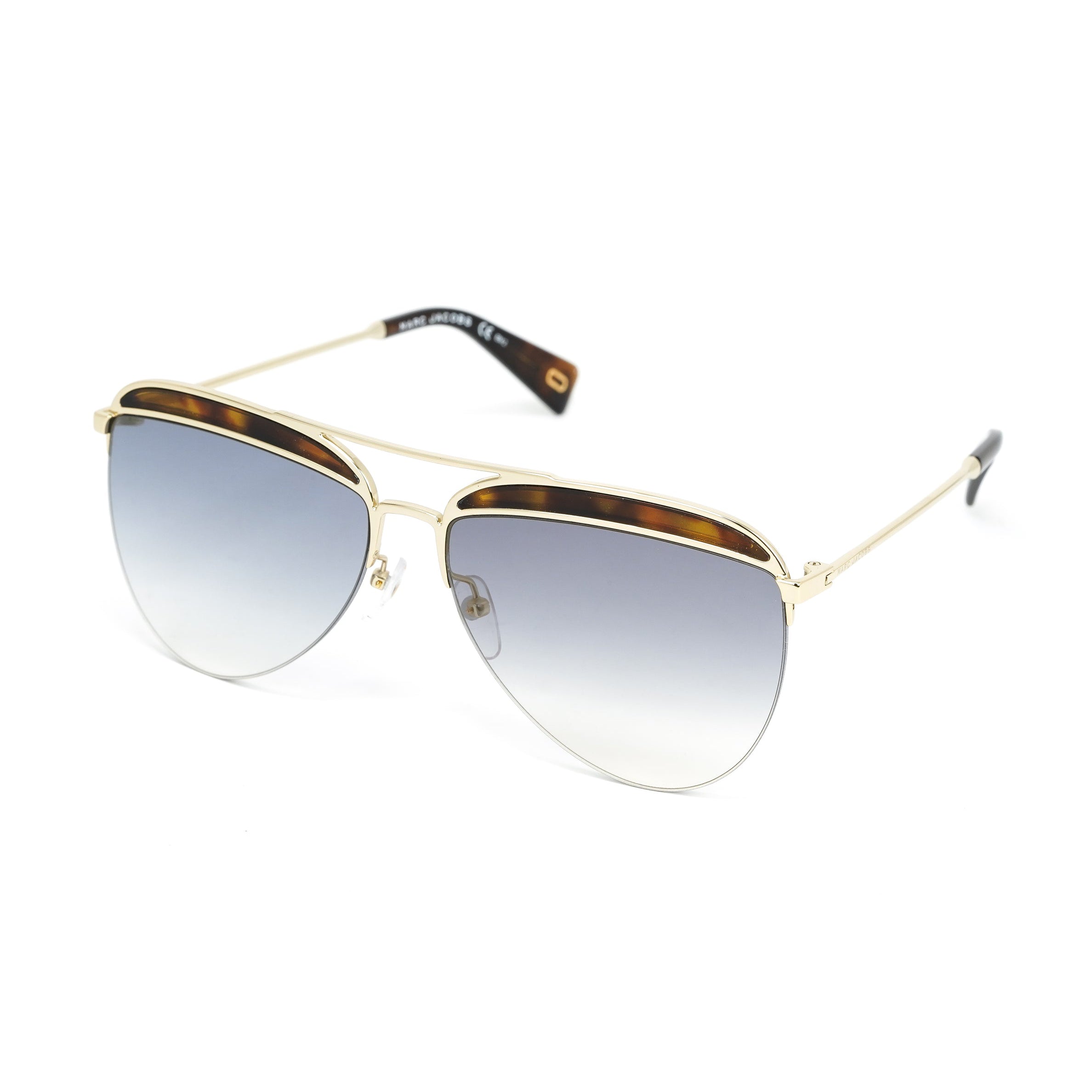 Marc Jacobs Women's Pilot Sunglasses Gold Gradient Blue MARC 268/S 086 Havana-GR8 Sunglasses