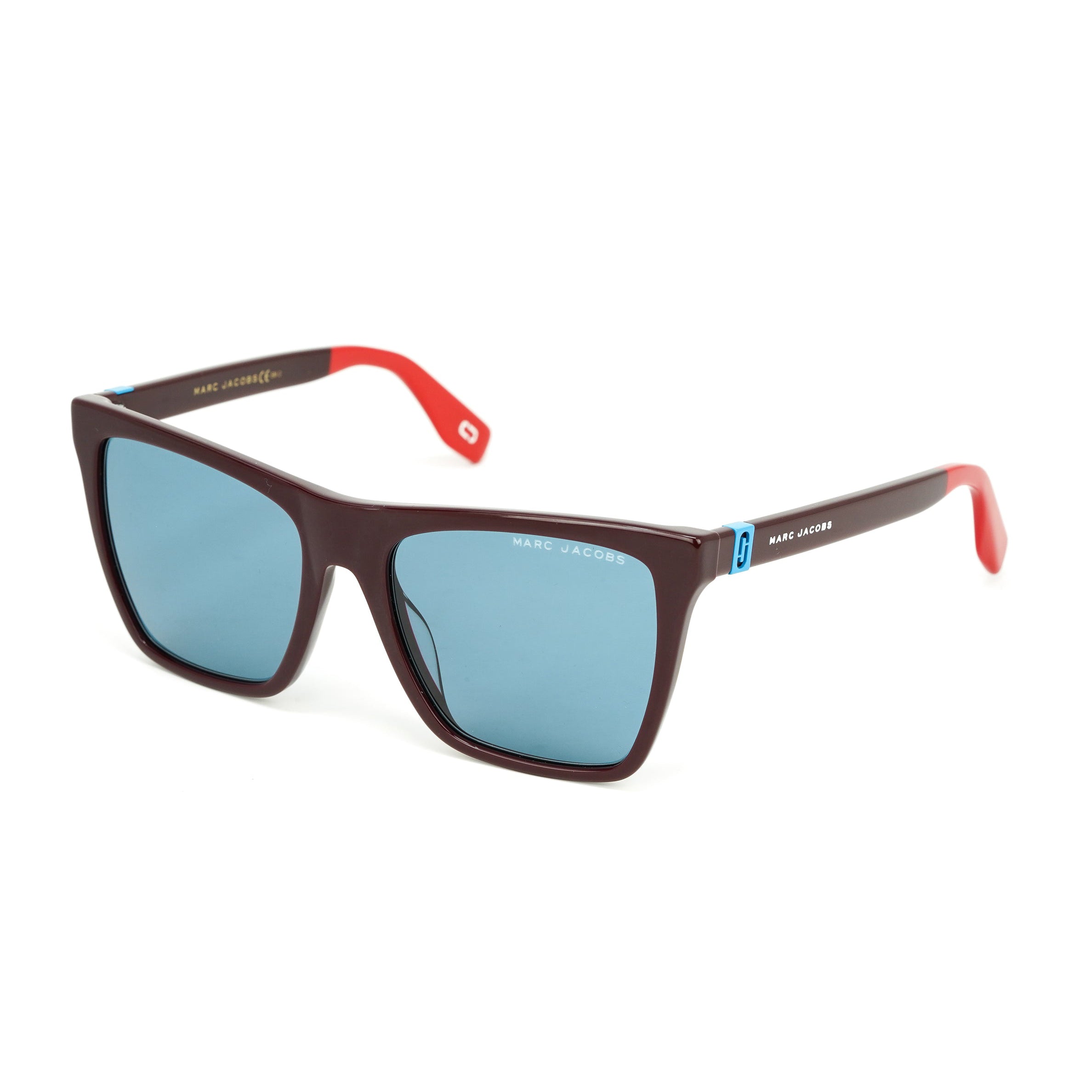 Marc Jacobs Women's Square Sunglasses Burgundy Blue Marc 349/S LHF-GR8 Sunglasses