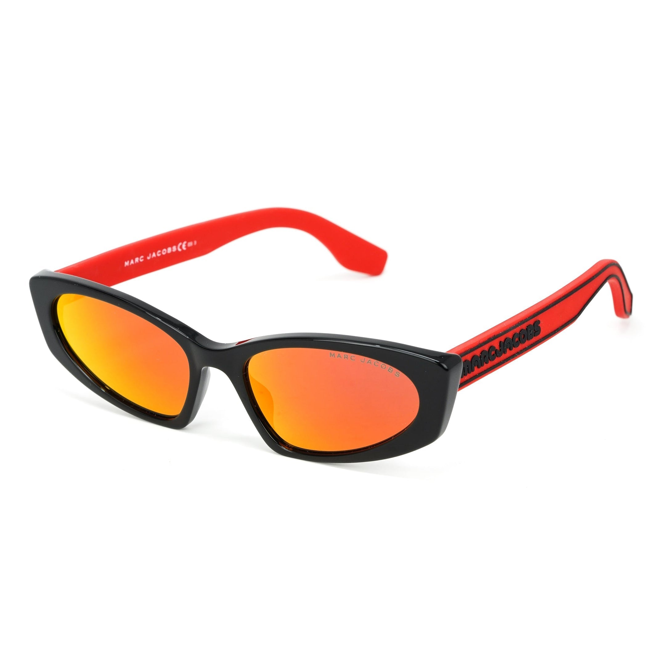 Marc Jacobs Women's Sunglasses Angular Black Peach Marc 356/S C9A-GR8 Sunglasses