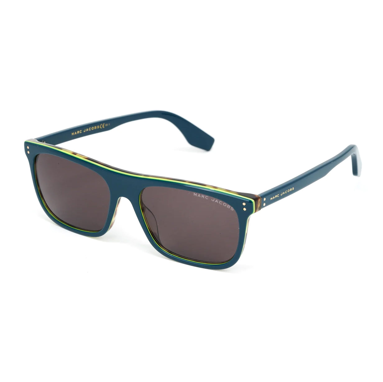 Marc Jacobs Men's Rectangular Sunglasses Flat Top Turquoise MARC 393/S ZI9-GR8 Sunglasses