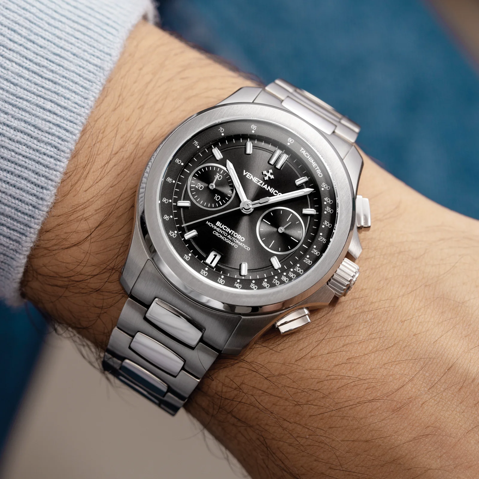 Venezianico Automatic Chronograph Watch Bucintoro 40mm Black 8221502C-GR8 Sunglasses