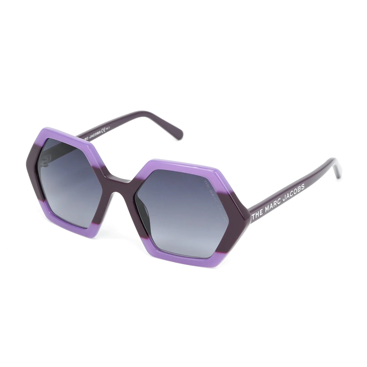 Marc Jacobs Women's Sunglasses Oversized Hexagonal Purple MARC 521/S RY8-GR8 Sunglasses