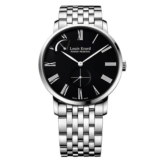 Louis Erard Watch Men's Mechanical Automatic Excellence Black Steel 50