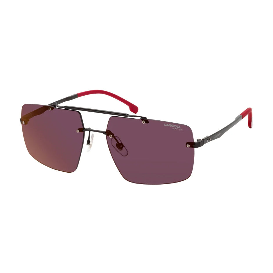 Carrera Men's Sunglasses Rimless Browline Red Mirror 8034/SE 003-GR8 Sunglasses