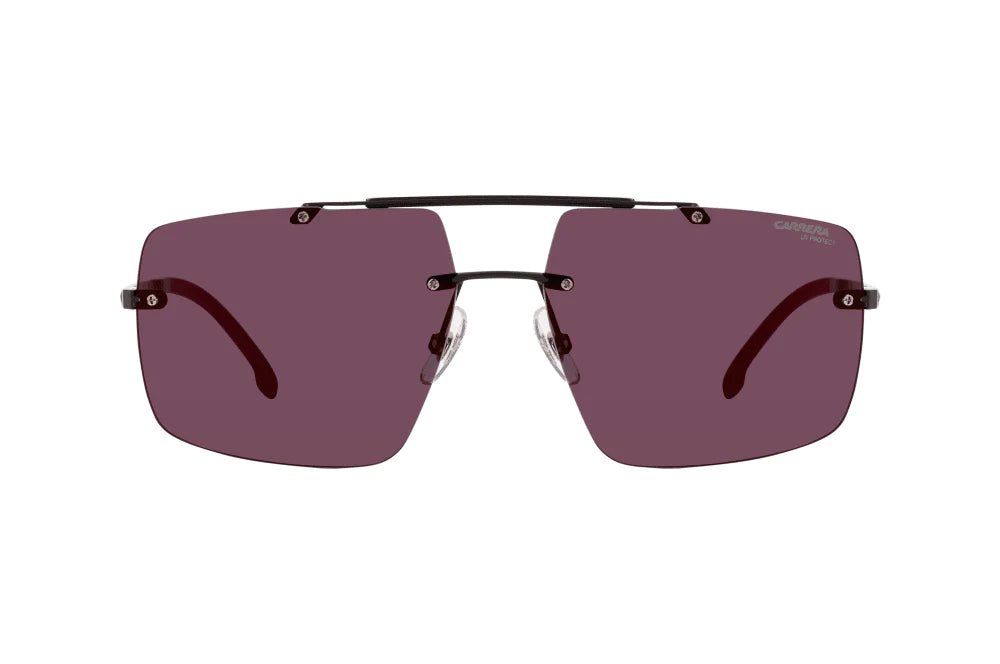 Carrera Men's Sunglasses Rimless Browline Red Mirror 8034/SE 003-GR8 Sunglasses
