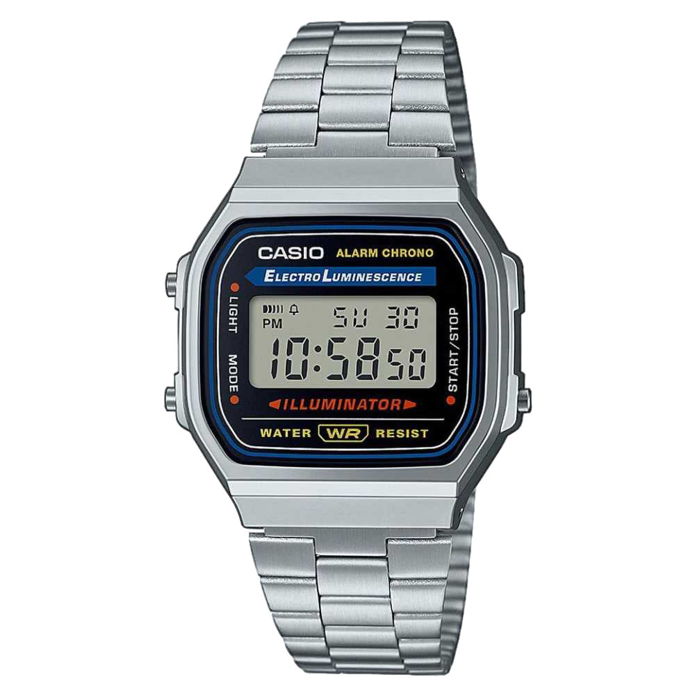 Casio Watch Digital Vintage Silver A168WA-1WDF-GR8 Sunglasses