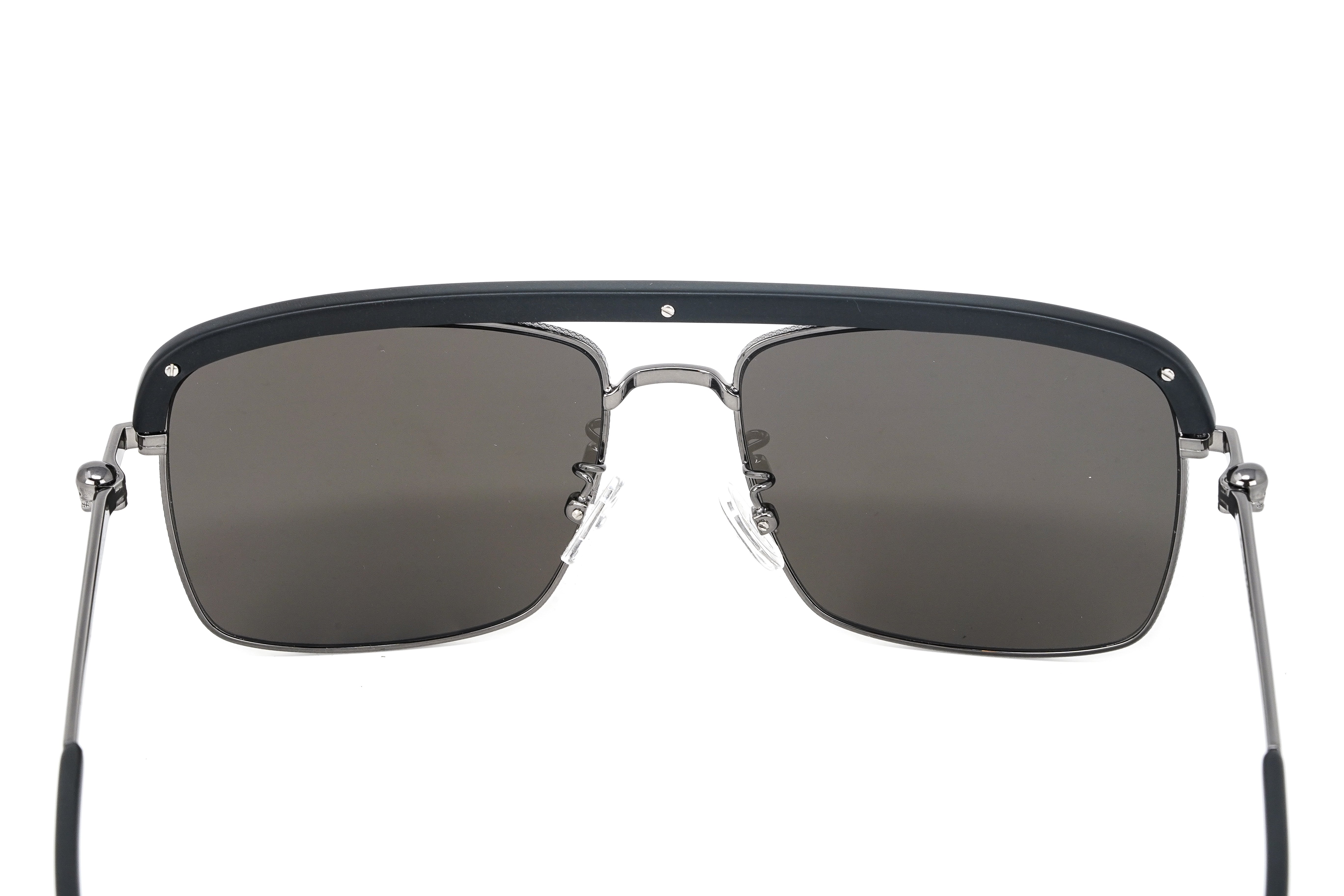Alexander McQueen Men's Sunglasses Browline Grey/Black AM0258S-002 59-GR8 Sunglasses