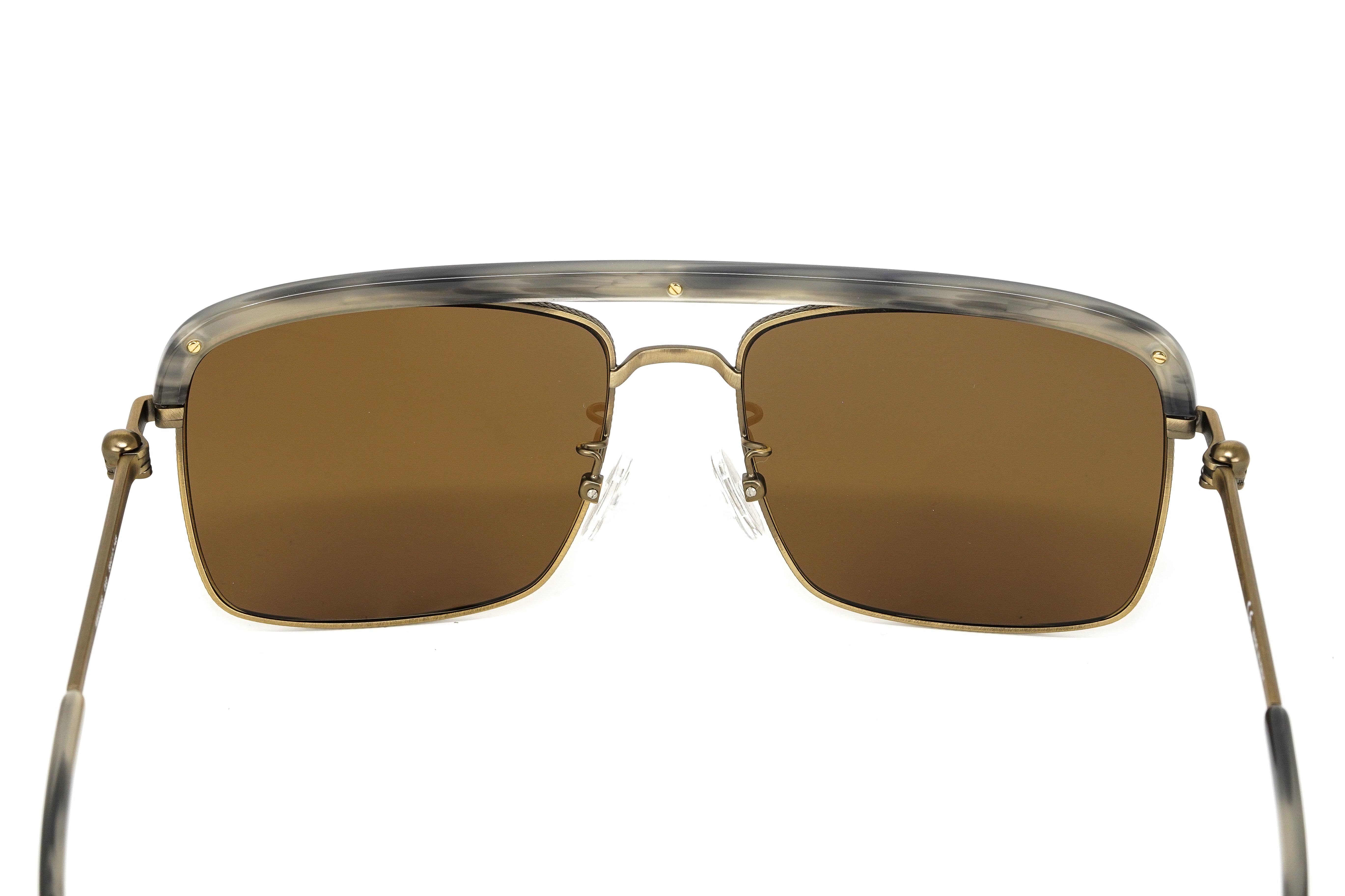Alexander McQueen Men's Sunglasses Browline Bronze AM0258S-003 59-GR8 Sunglasses