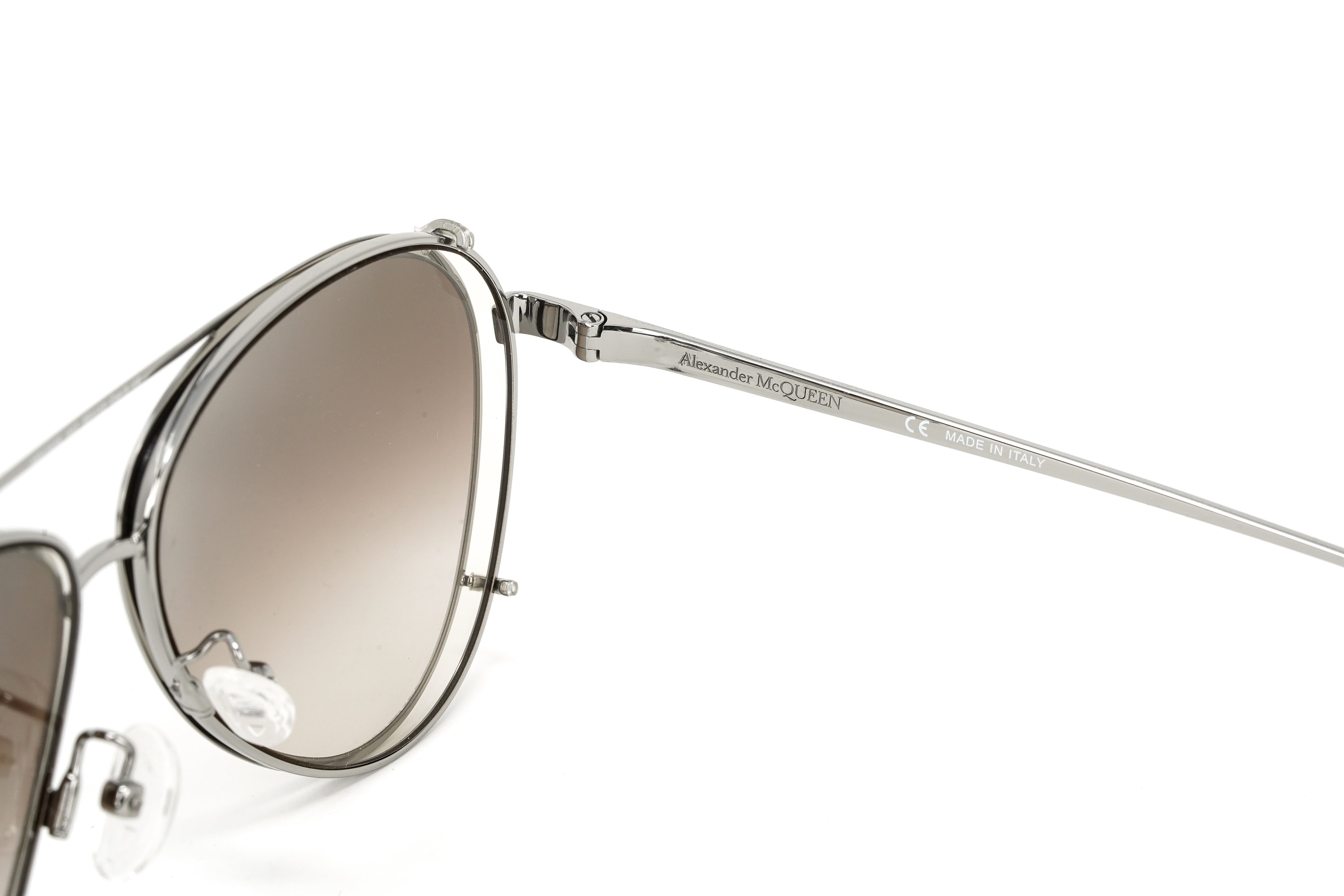 Alexander McQueen Unisex Sunglasses Pilot Bronze AM0263S-003 62-GR8 Sunglasses