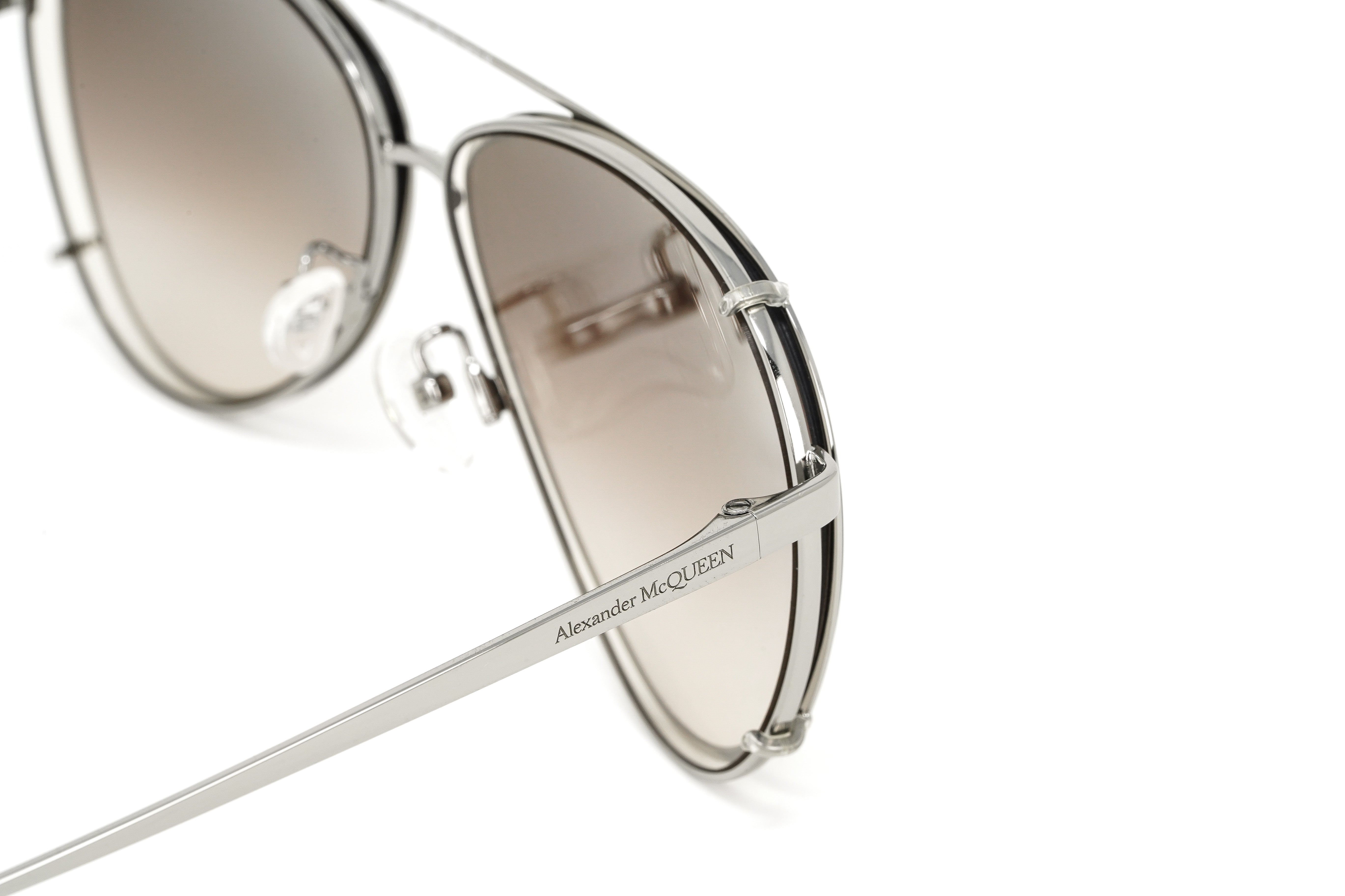 Alexander McQueen Unisex Sunglasses Pilot Bronze AM0263S-003 62-GR8 Sunglasses