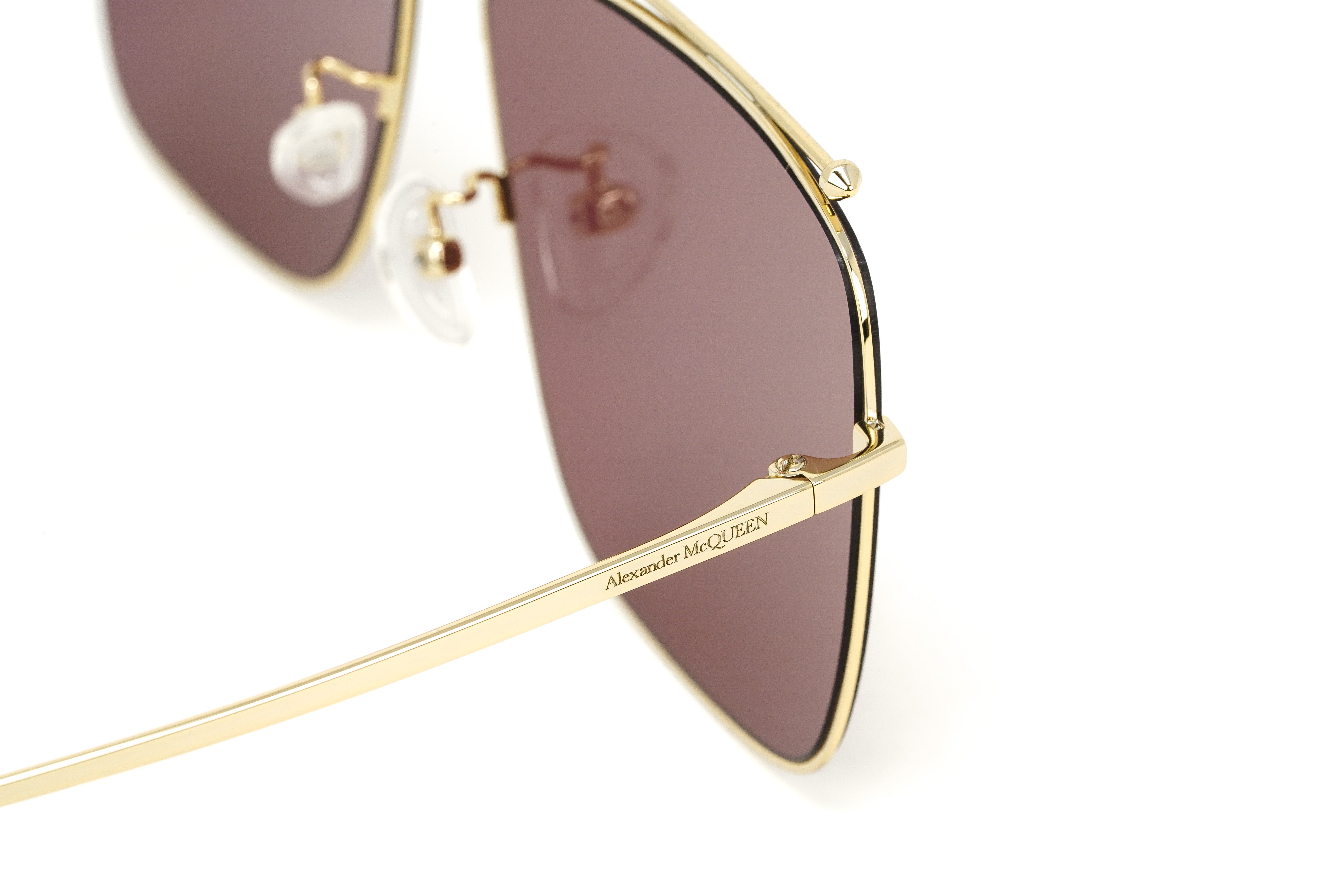 Alexander McQueen Unisex Sunglasses Browline Red AM0318S-003 61-GR8 Sunglasses