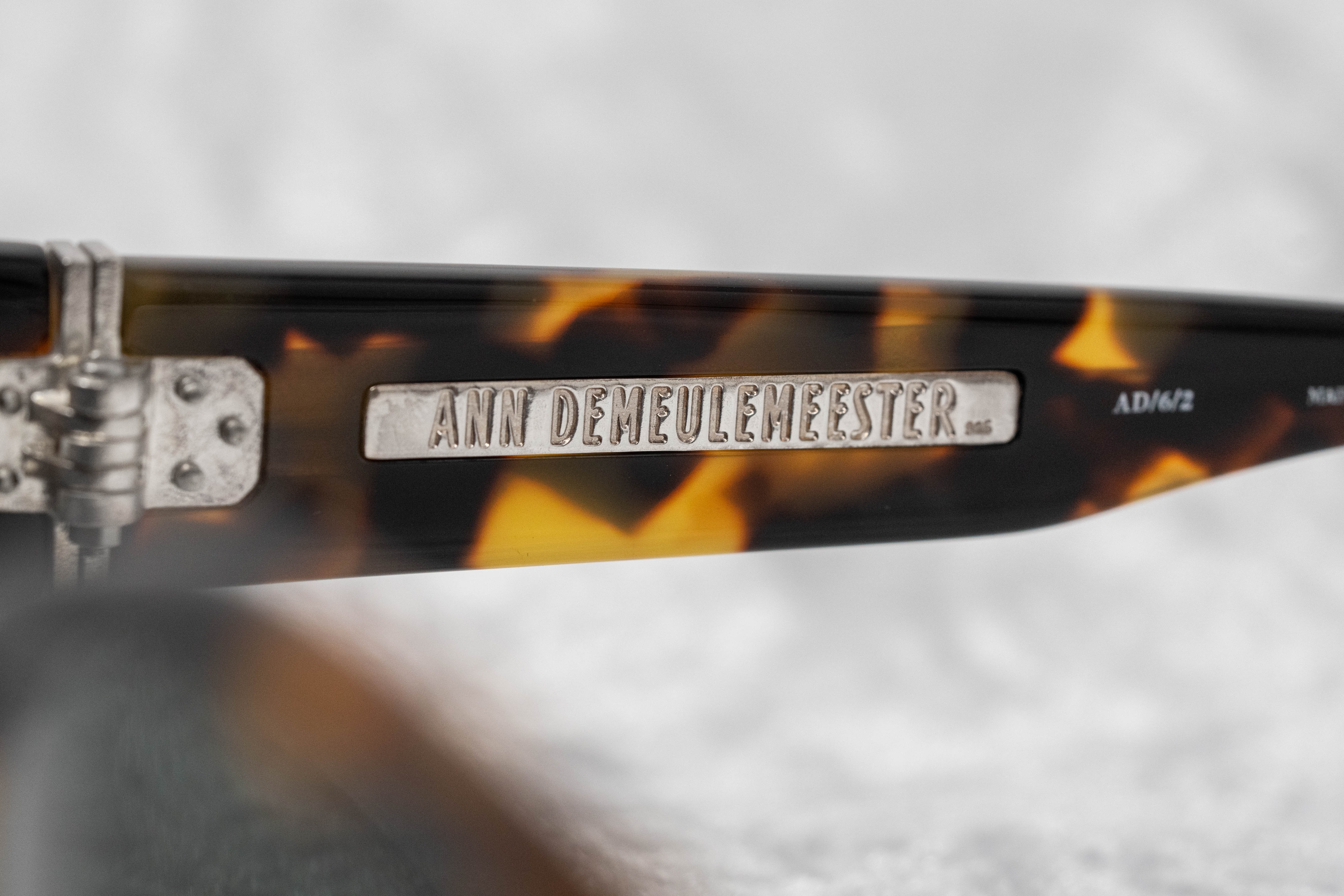 Ann Demeulemeester Ladies Sunglasses Oversized Tortoise Shell and Grey AD6C2SUN-GR8 Sunglasses