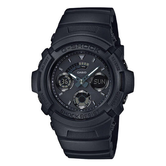 Casio G-Shock Watch Analogue-Digital Black on Black AW-591BB-1ADR-GR8 Sunglasses
