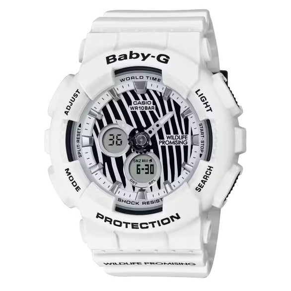 Casio Baby-G Watch Ladies Wildlife Promising Limited Edition Zebra BA-120WLP-7ADR-GR8 Sunglasses