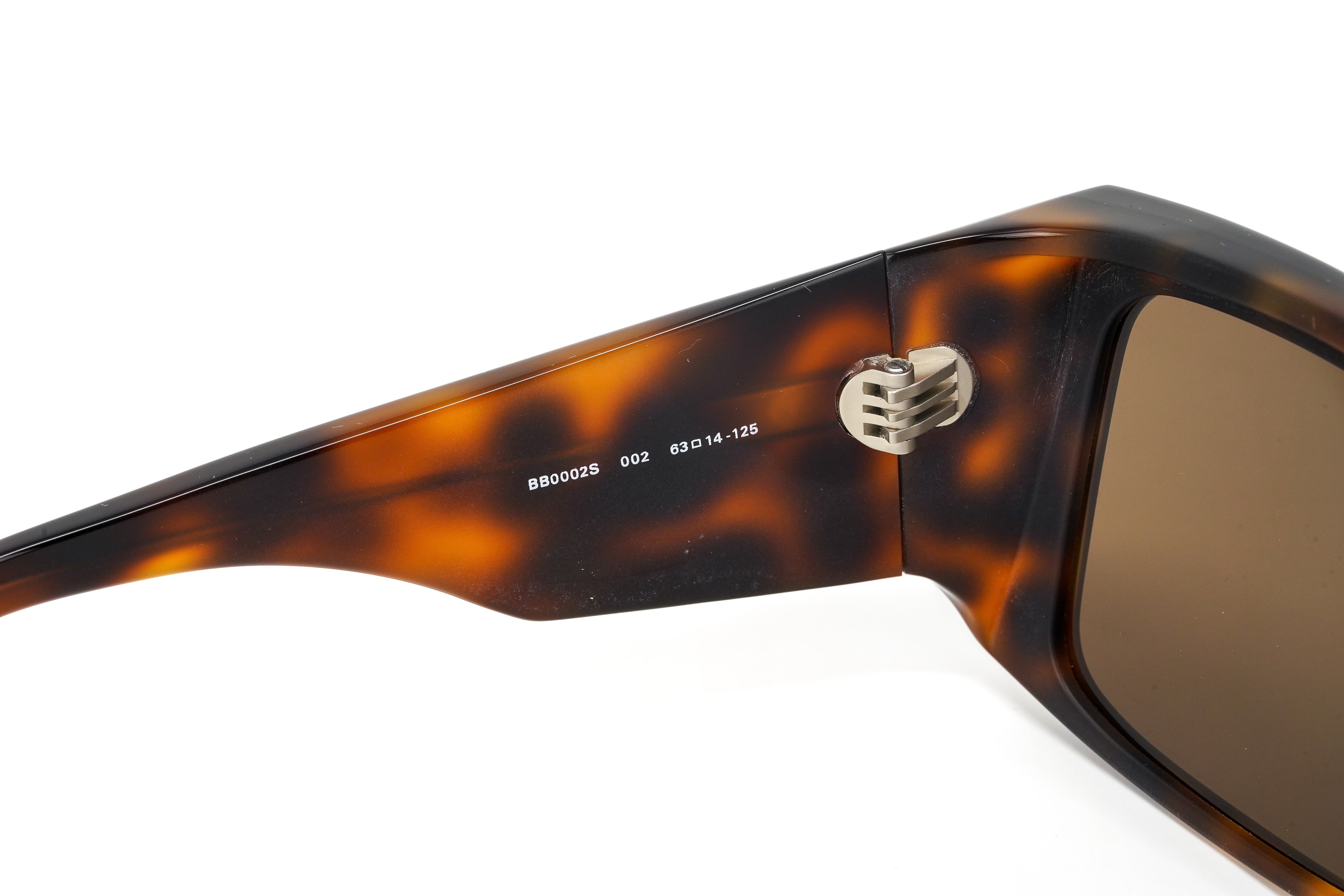 Balenciaga Unisex Sunglasses Oversized Rectangle Havana BB0002S-002 63-GR8 Sunglasses