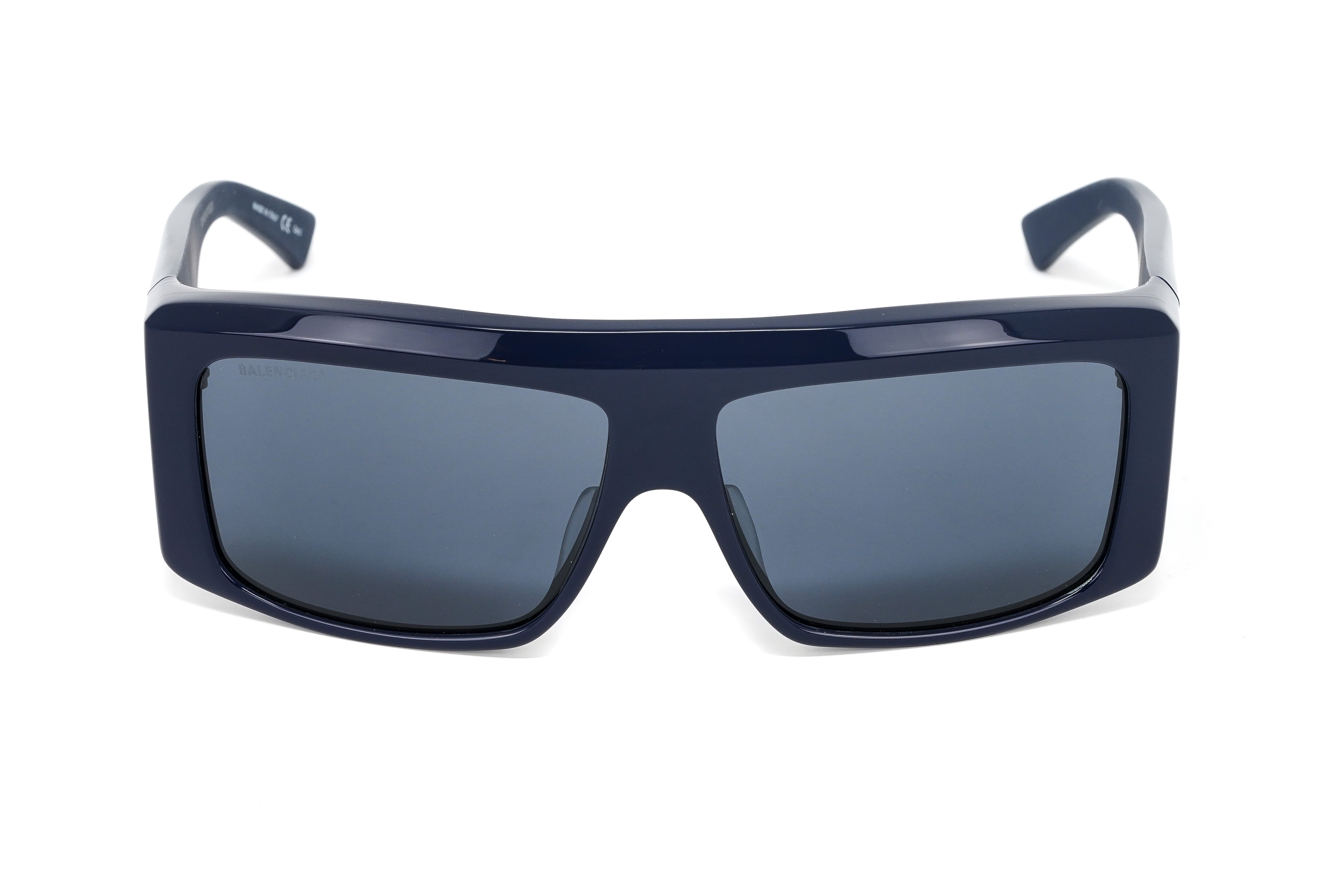 Balenciaga Unisex Sunglasses Oversized Rectangle Blue BB0002S-004 63-GR8 Sunglasses