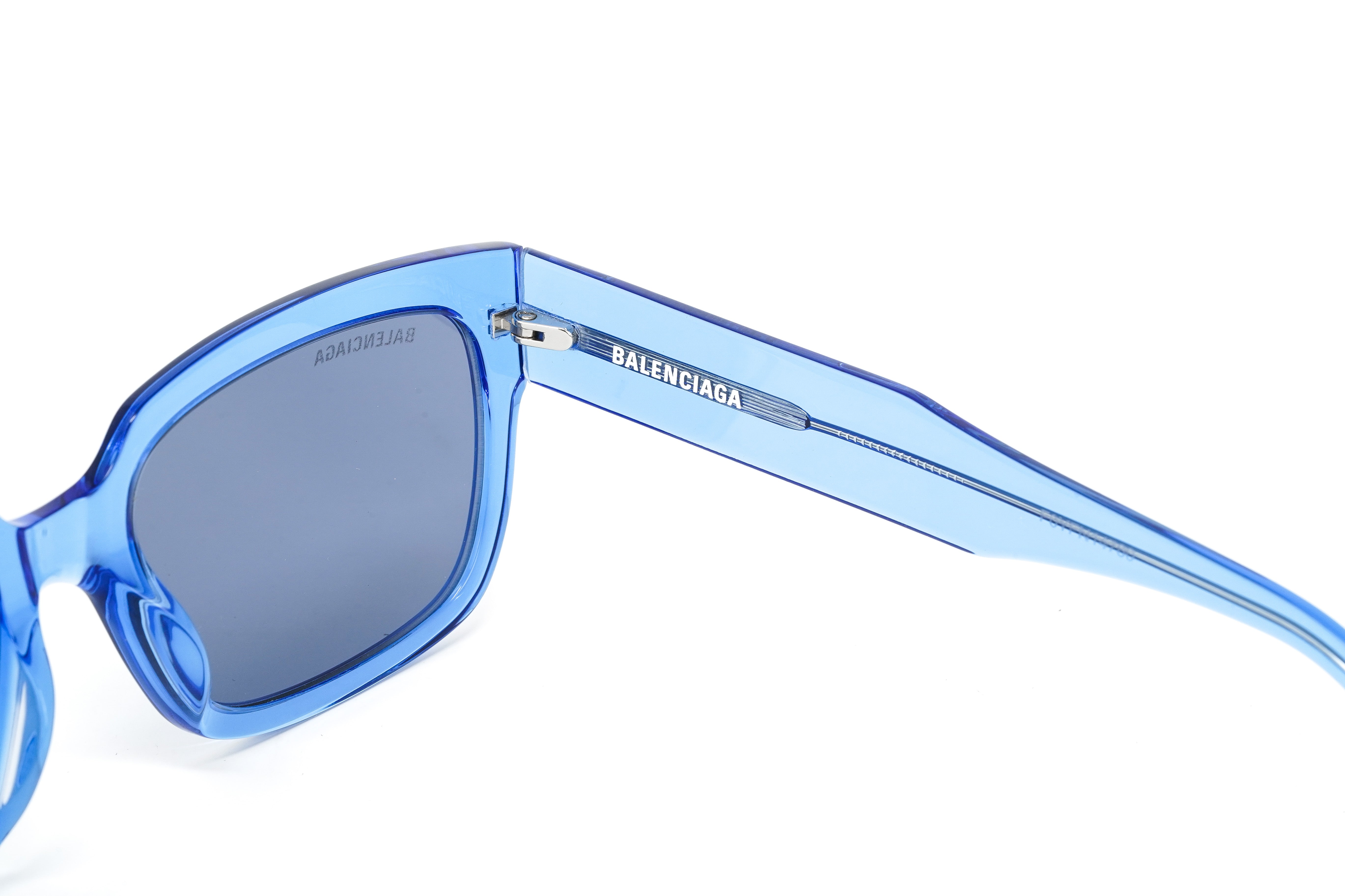 Balenciaga Unisex Sunglasses Rectangular Blue BB0049S-006 55-GR8 Sunglasses