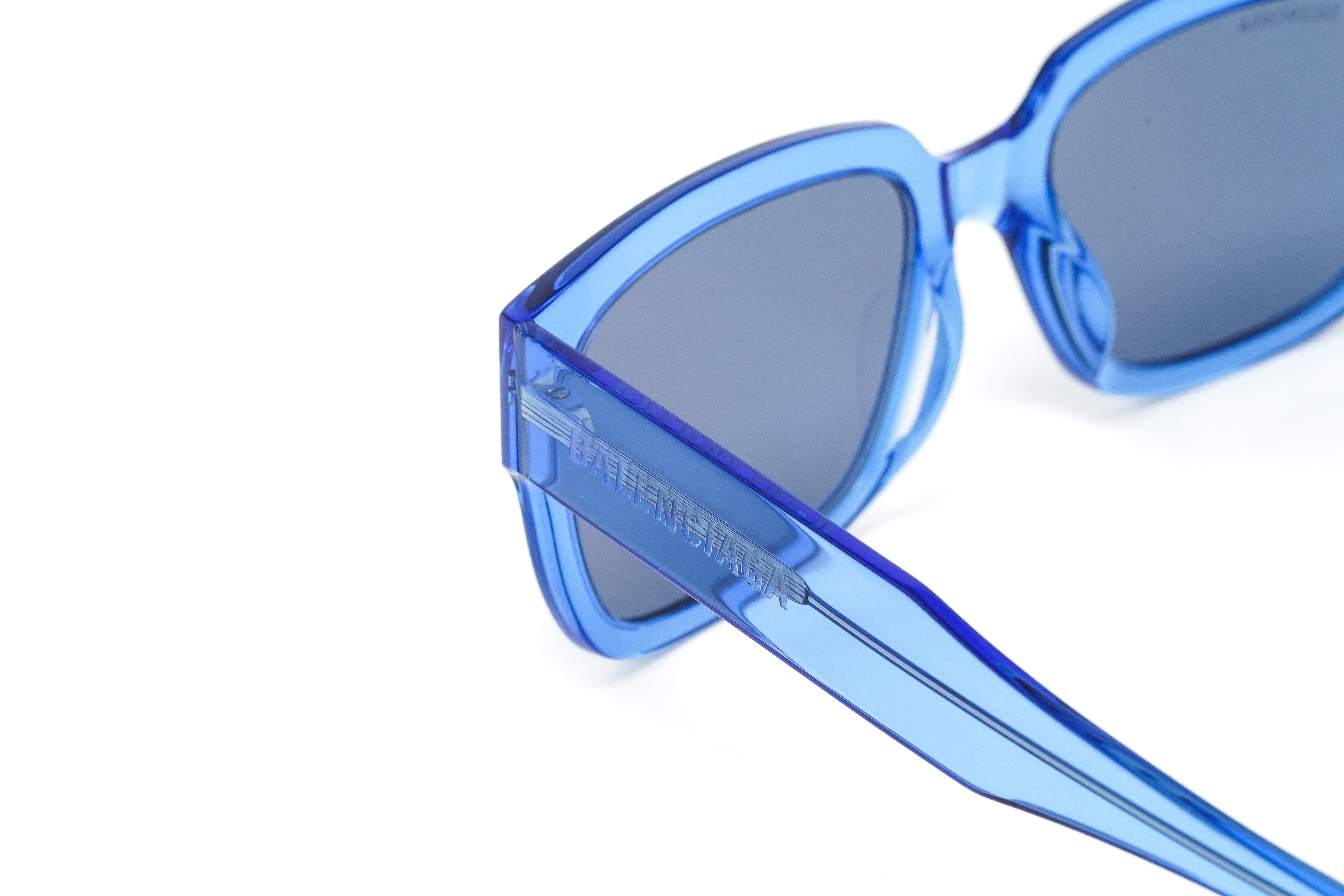 Balenciaga Unisex Sunglasses Rectangular Blue BB0049S-006 55-GR8 Sunglasses