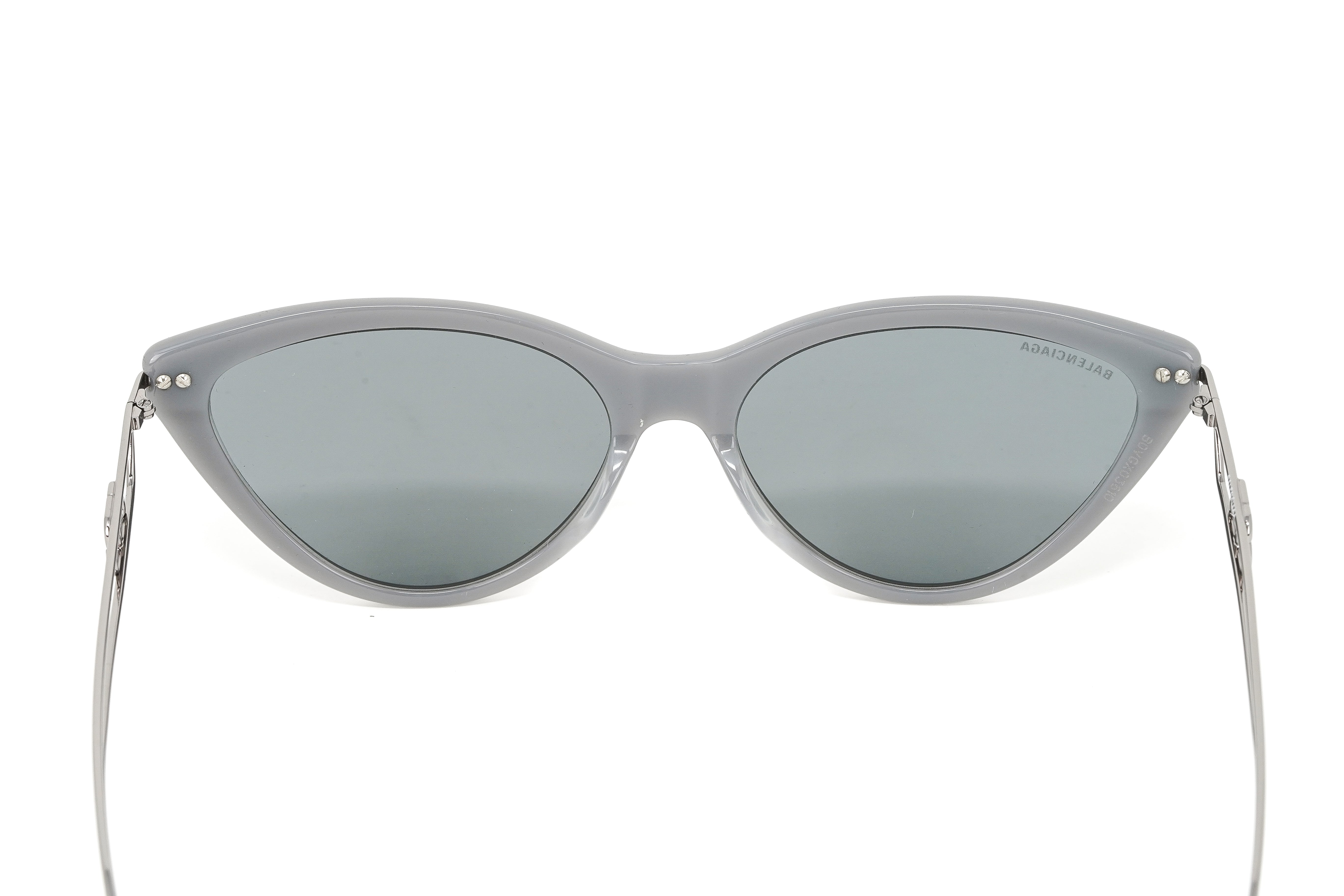 Balenciaga Women's Sunglasses Cat Eye Ruthenium Grey BB0052S-004 56-GR8 Sunglasses