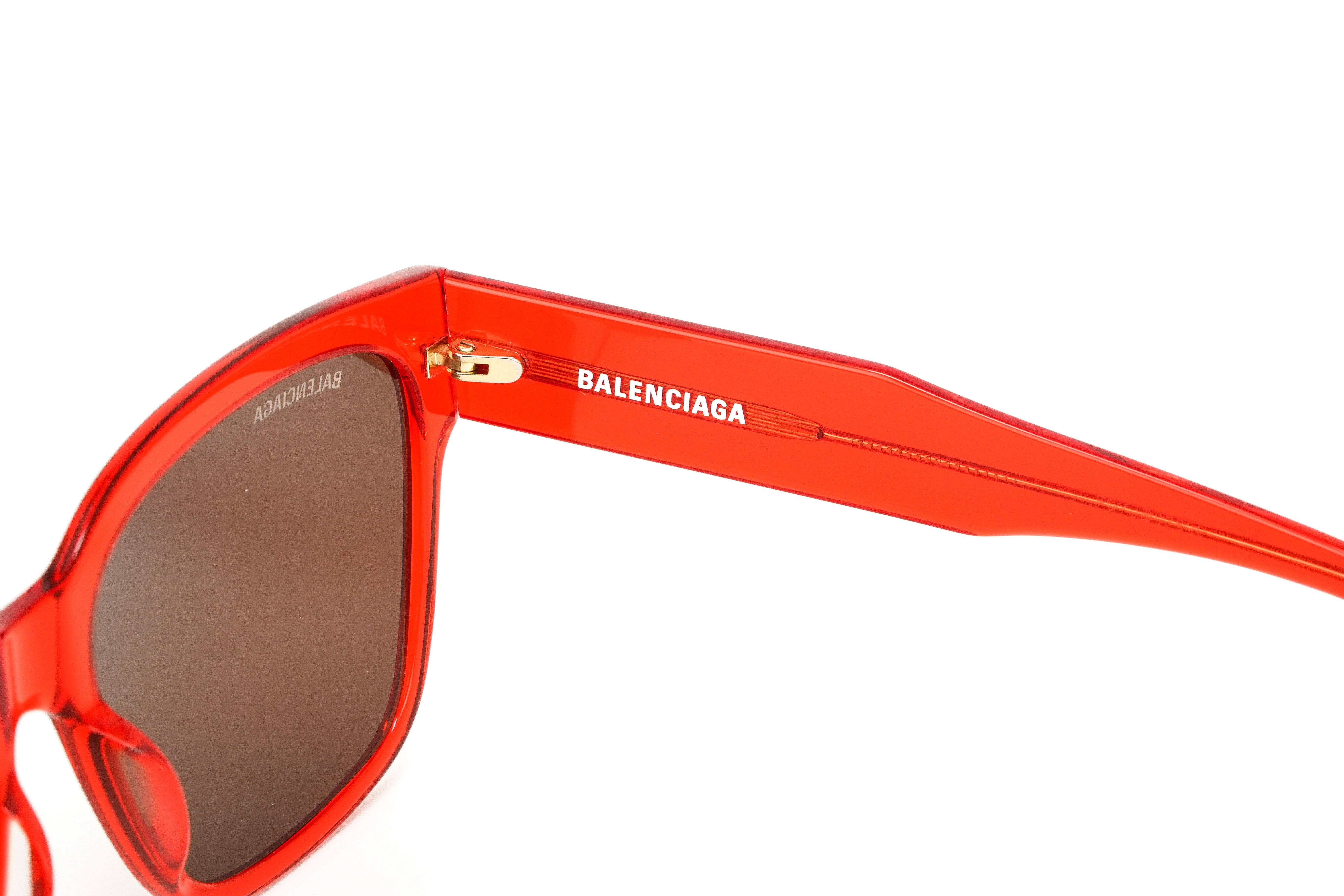 Balenciaga Women's Sunglasses Oversized Square Red BB0056S-005 55-GR8 Sunglasses