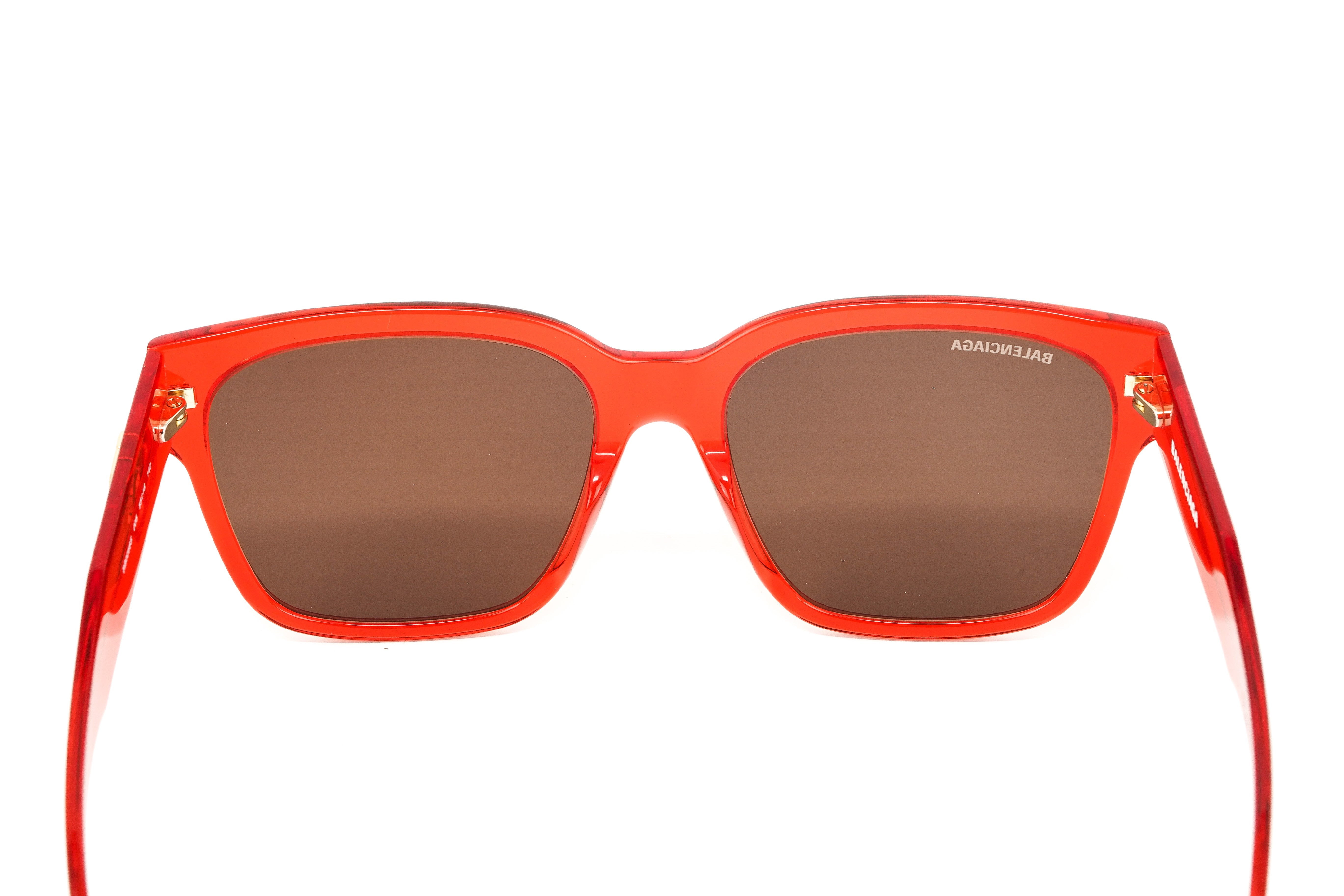 Balenciaga Women's Sunglasses Oversized Square Red BB0056S-005 55-GR8 Sunglasses