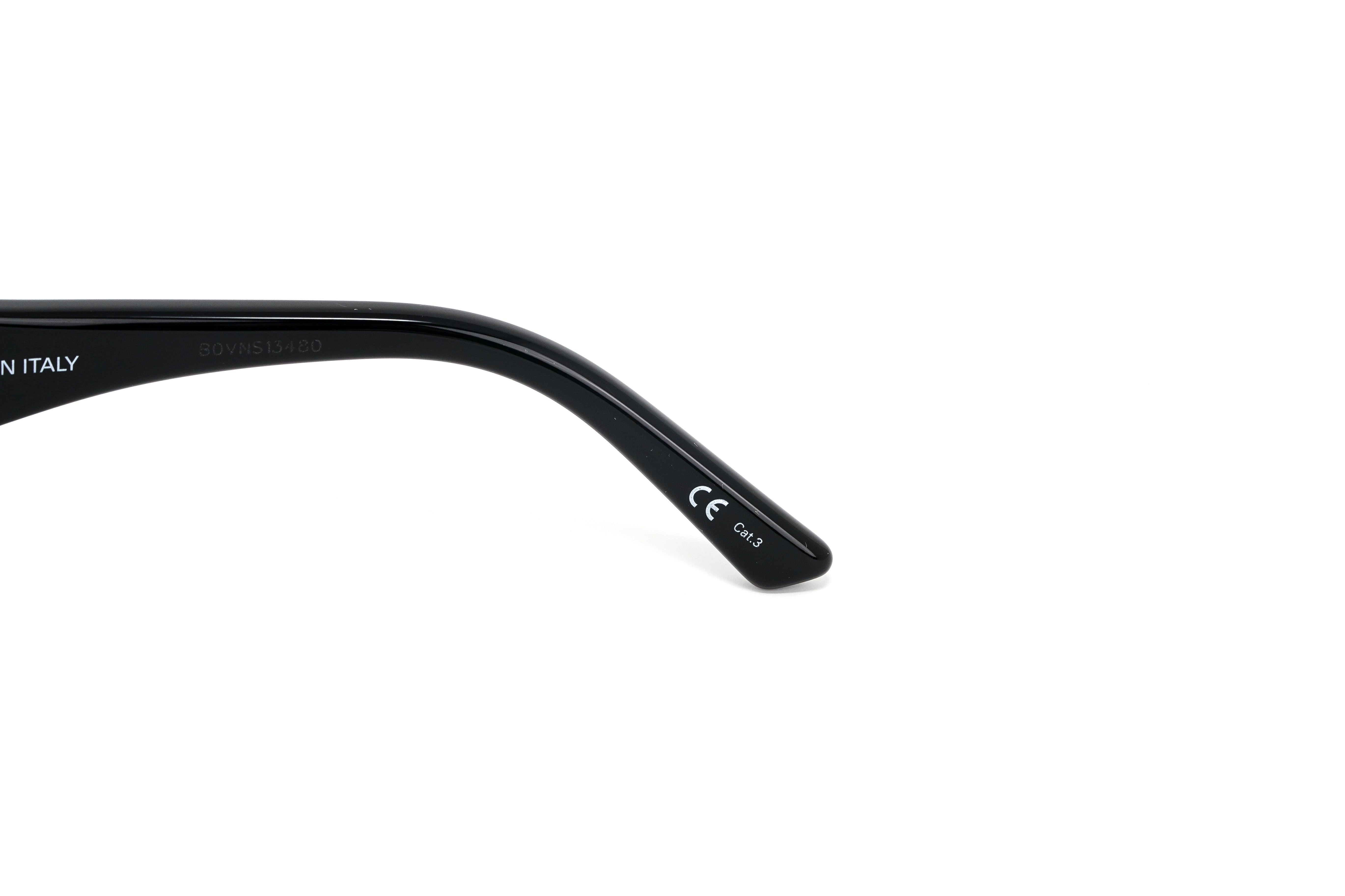 Balenciaga Women's Sunglasses Oval Logo Black/Clear BB0074S-004 50-GR8 Sunglasses