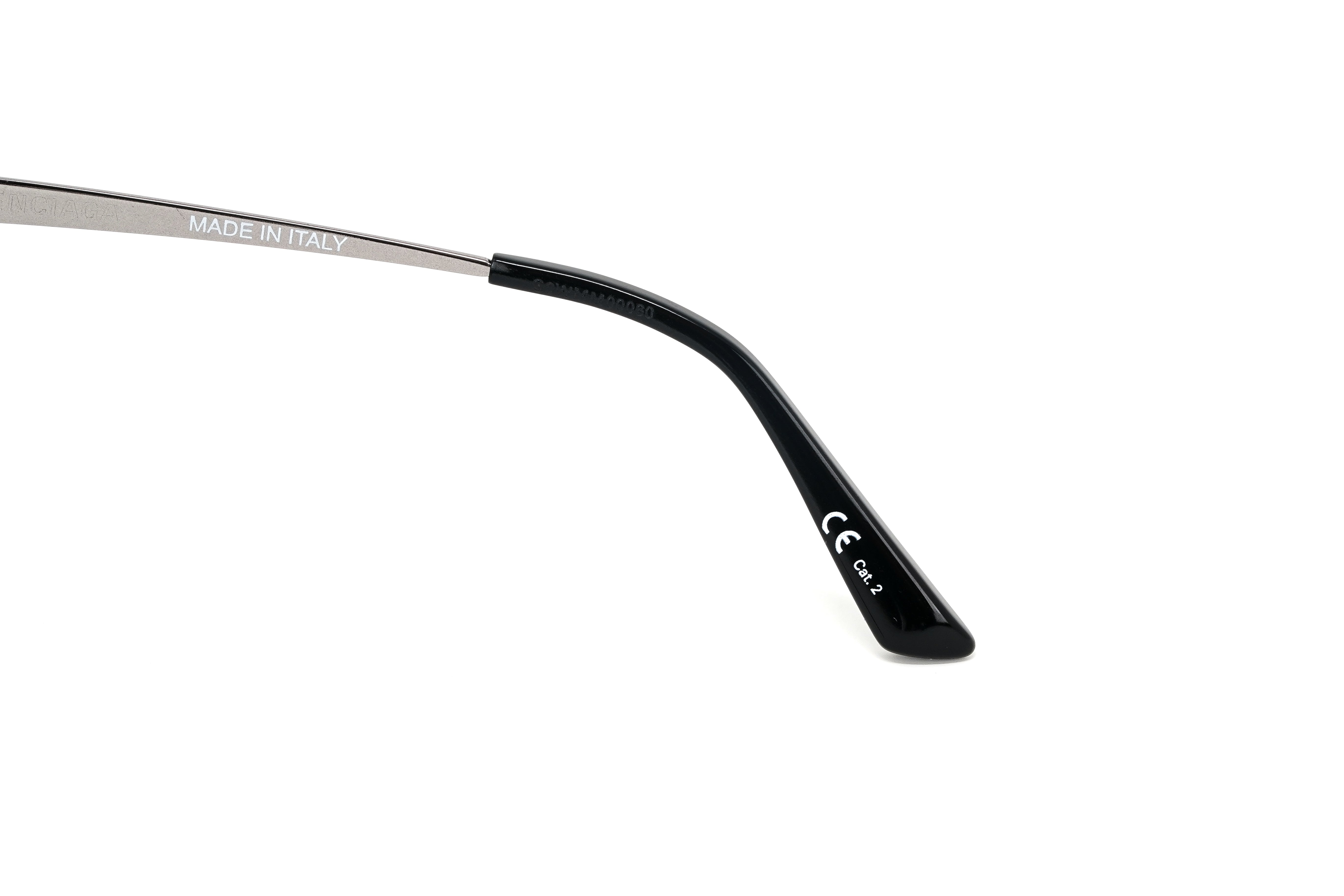 Balenciaga Women's Sunglasses Oversized Cat Eye Ruthenium Blue BB0137S-002 77-GR8 Sunglasses