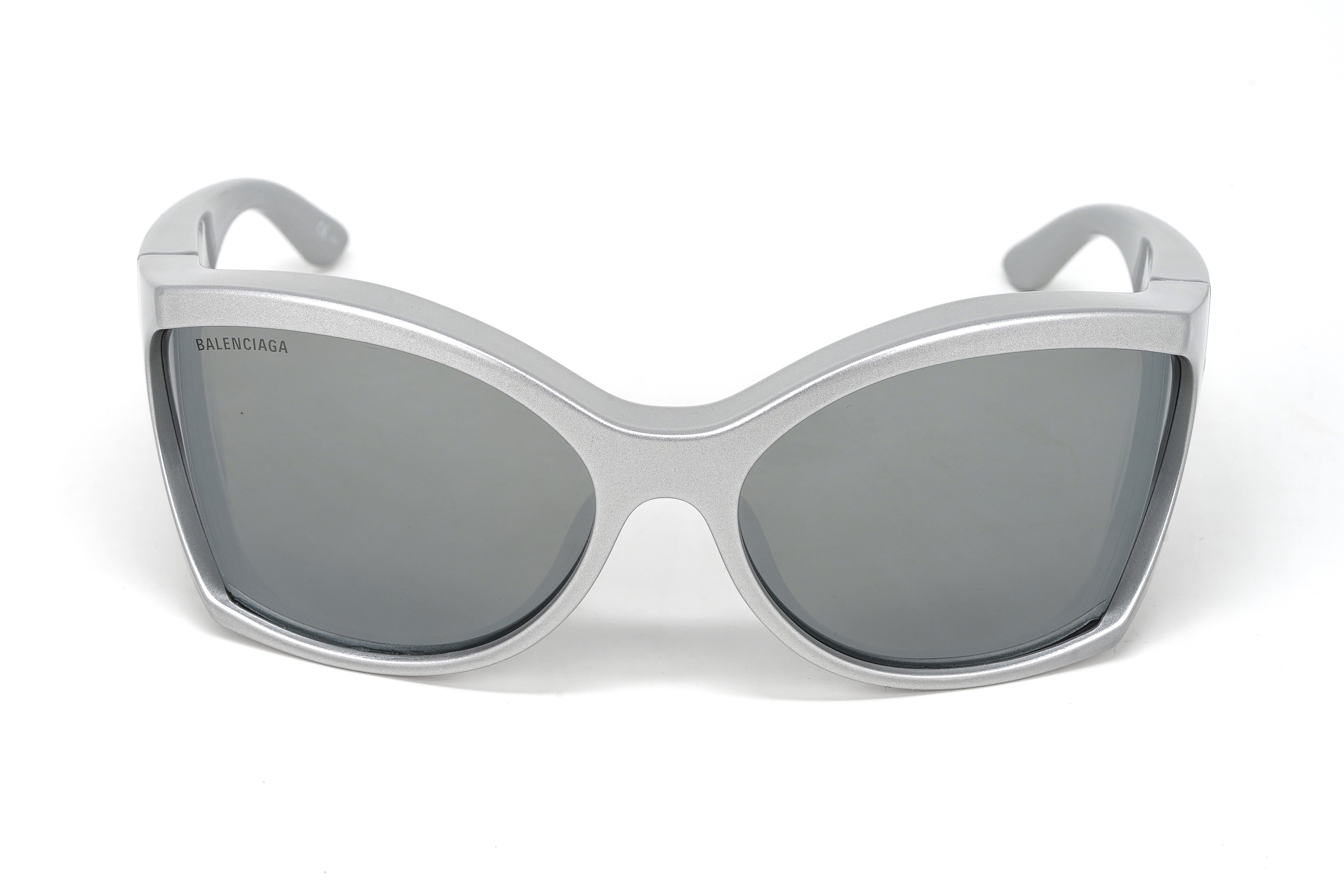 Balenciaga Women's Sunglasses Oversized Butterfly Silver BB0154S-003 72-GR8 Sunglasses