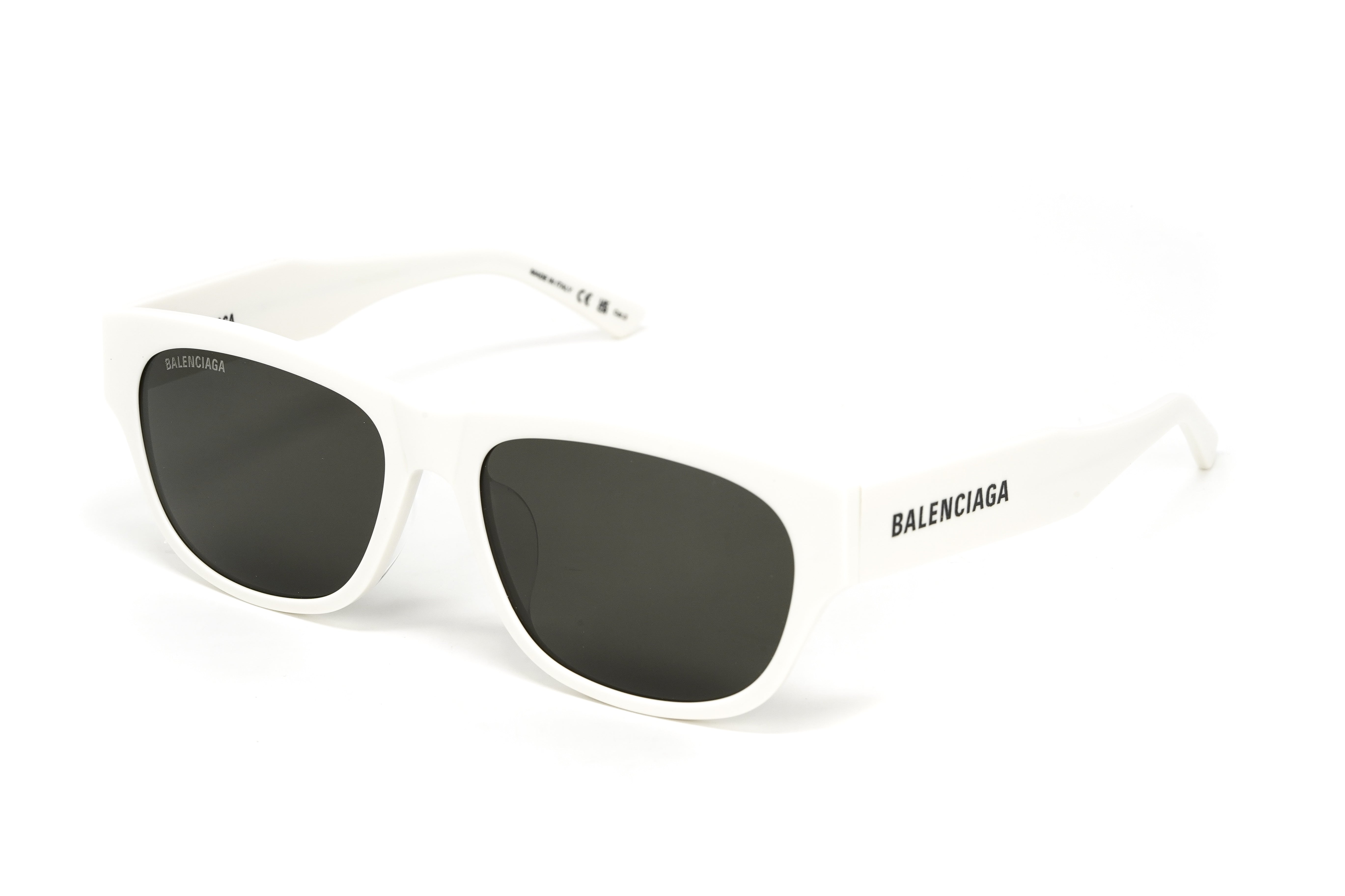 Balenciaga Women's Sunglasses Rectangular Ivory Grey BB0164S-003 57-GR8 Sunglasses